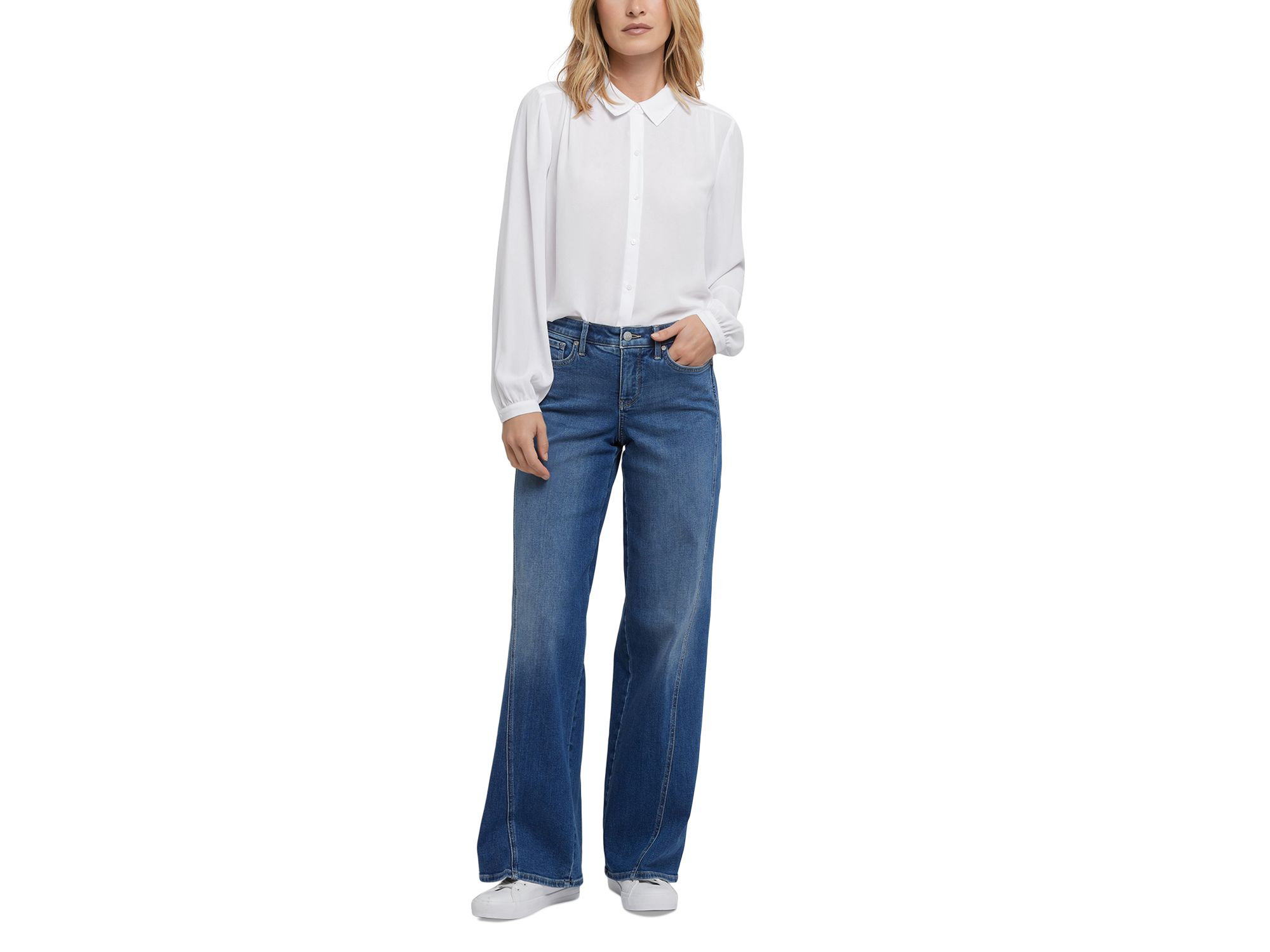 Teresa Wide Leg Jeans in Romantic Indigo — Image 4