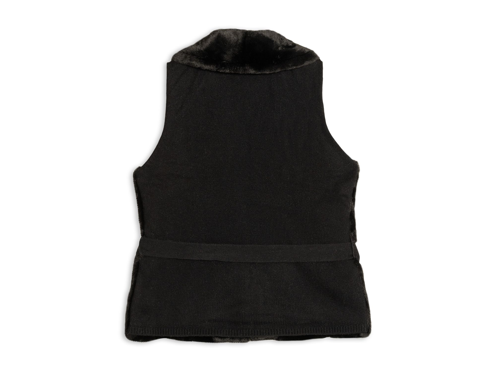 Shawl Collar Faux Fur Vest — Image 3