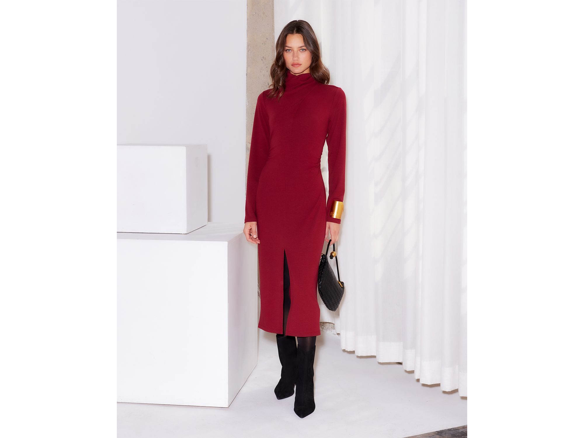Tasha Turtleneck Midi Dress — Image 5