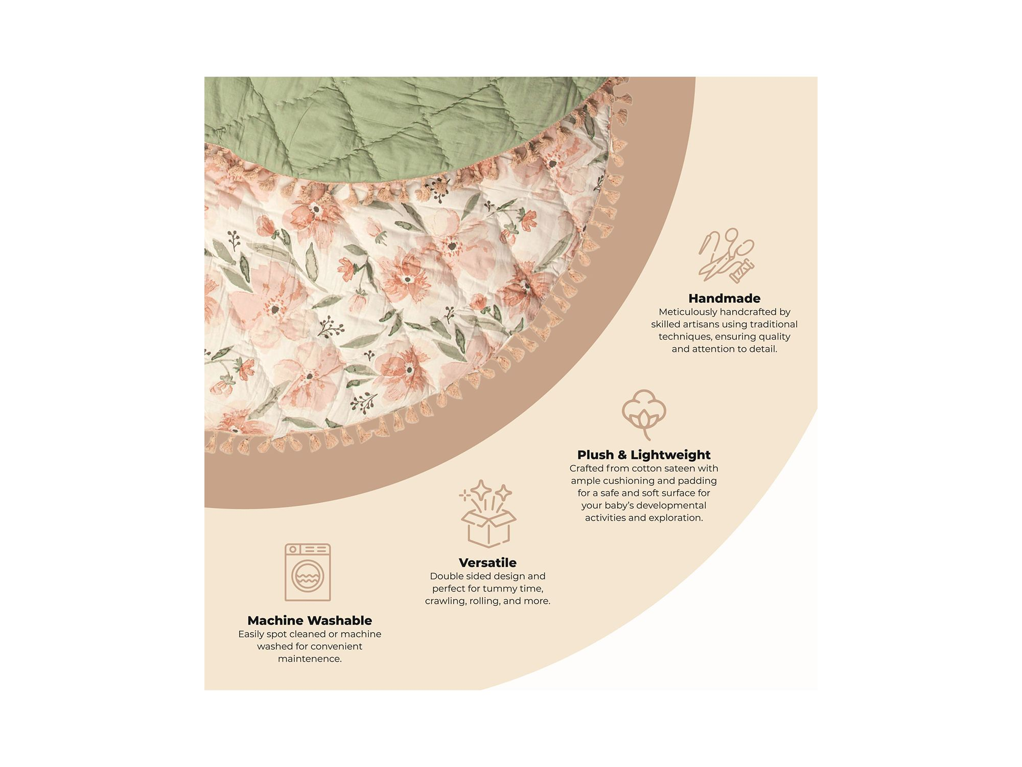 Parker Quilted Playmat - Floral — Image 3