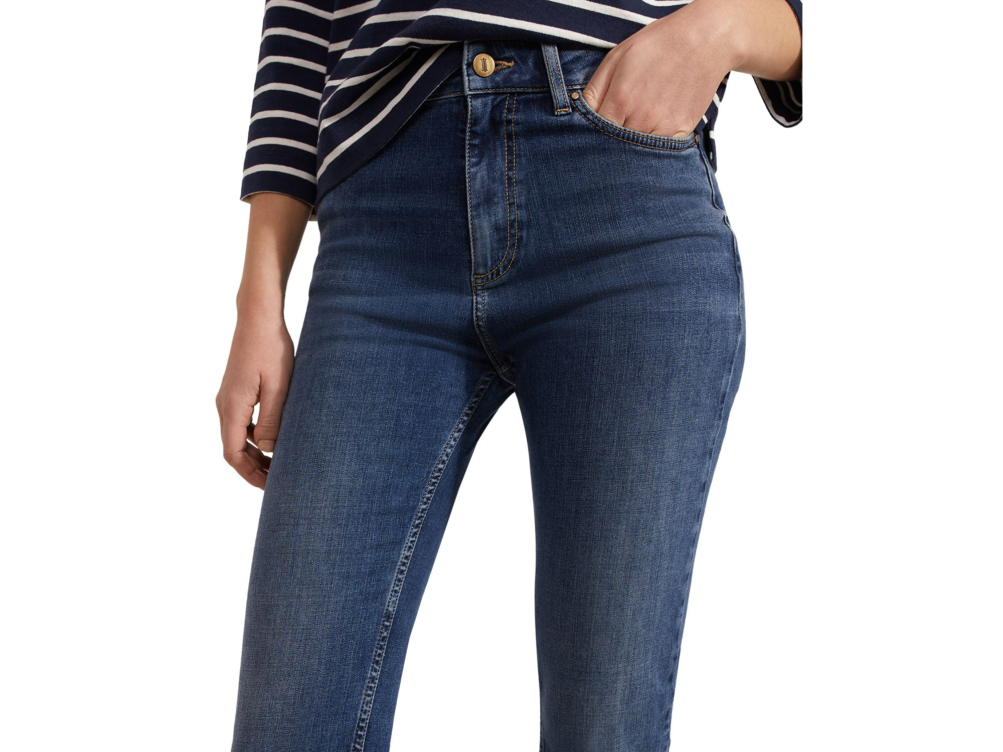 Macy Slim Leg Jeans in Mid Wash — Image 3