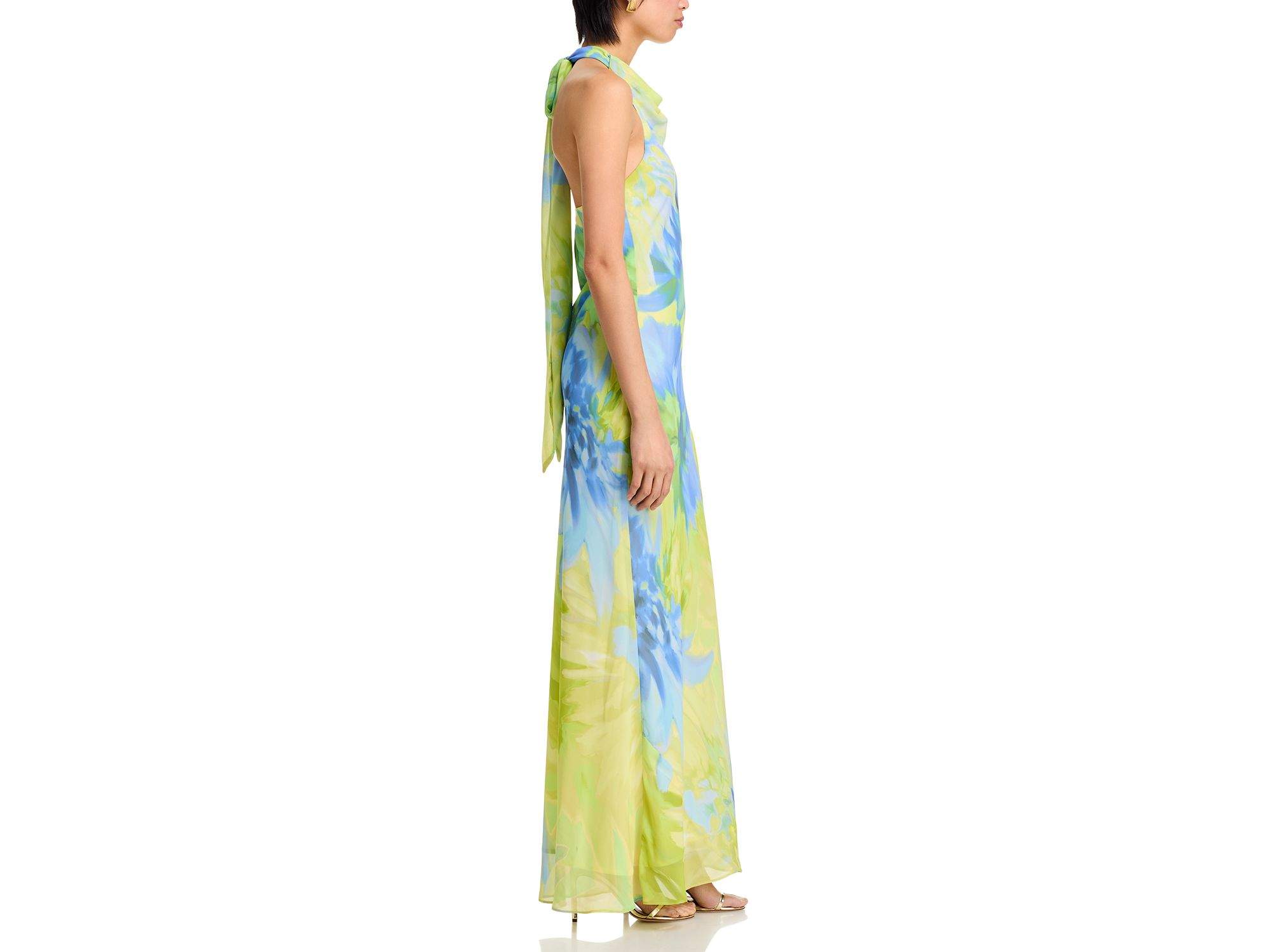 Printed Chiffon Maxi Dress — Image 4