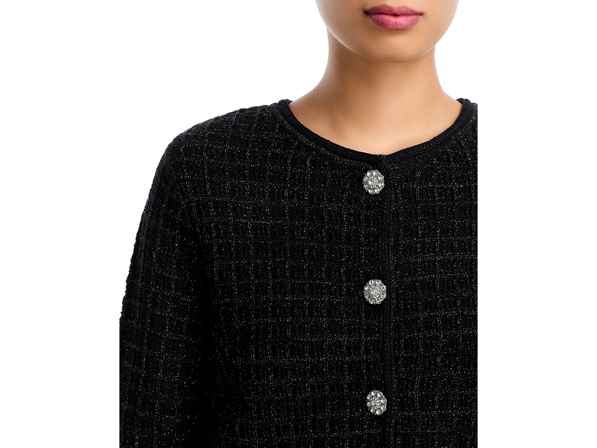 Crystal Button Cardigan Sweater & Sweater Skirt - Exclusive — Image 8
