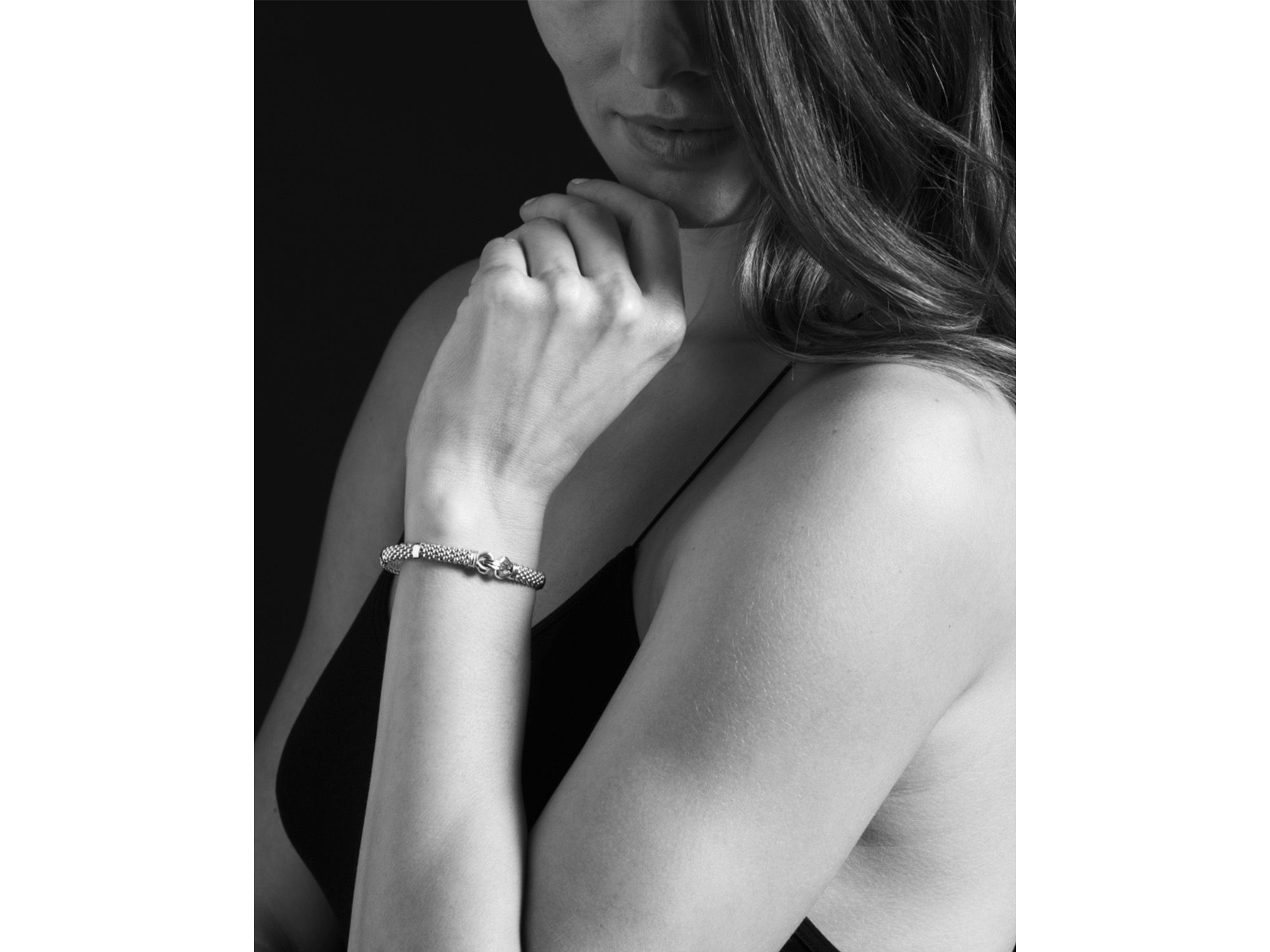 18K Yellow Gold and Sterling Silver Derby Fluted Rope Bracelet — Image 3