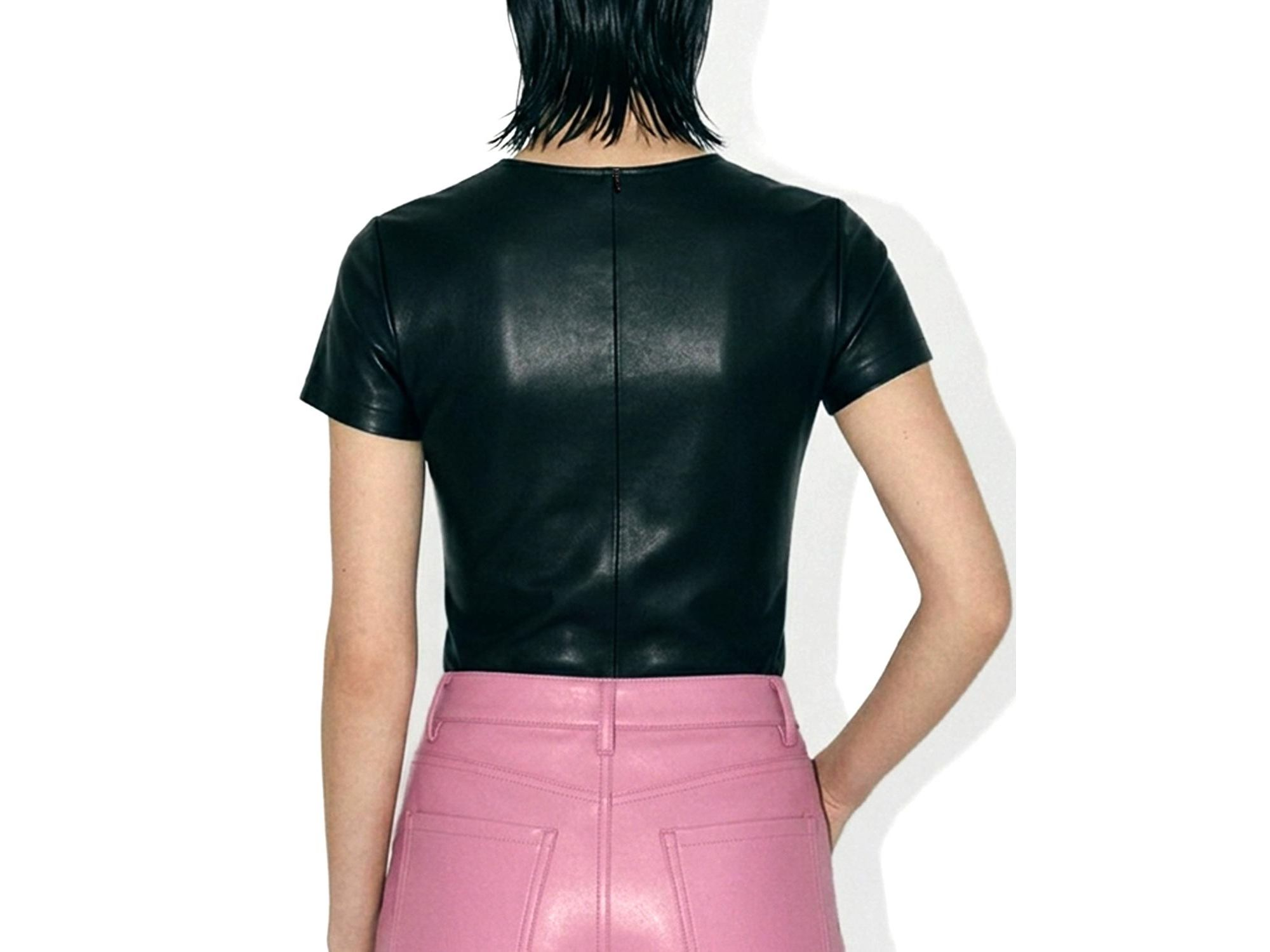 Brando Stretch Leather Tee — Image 3