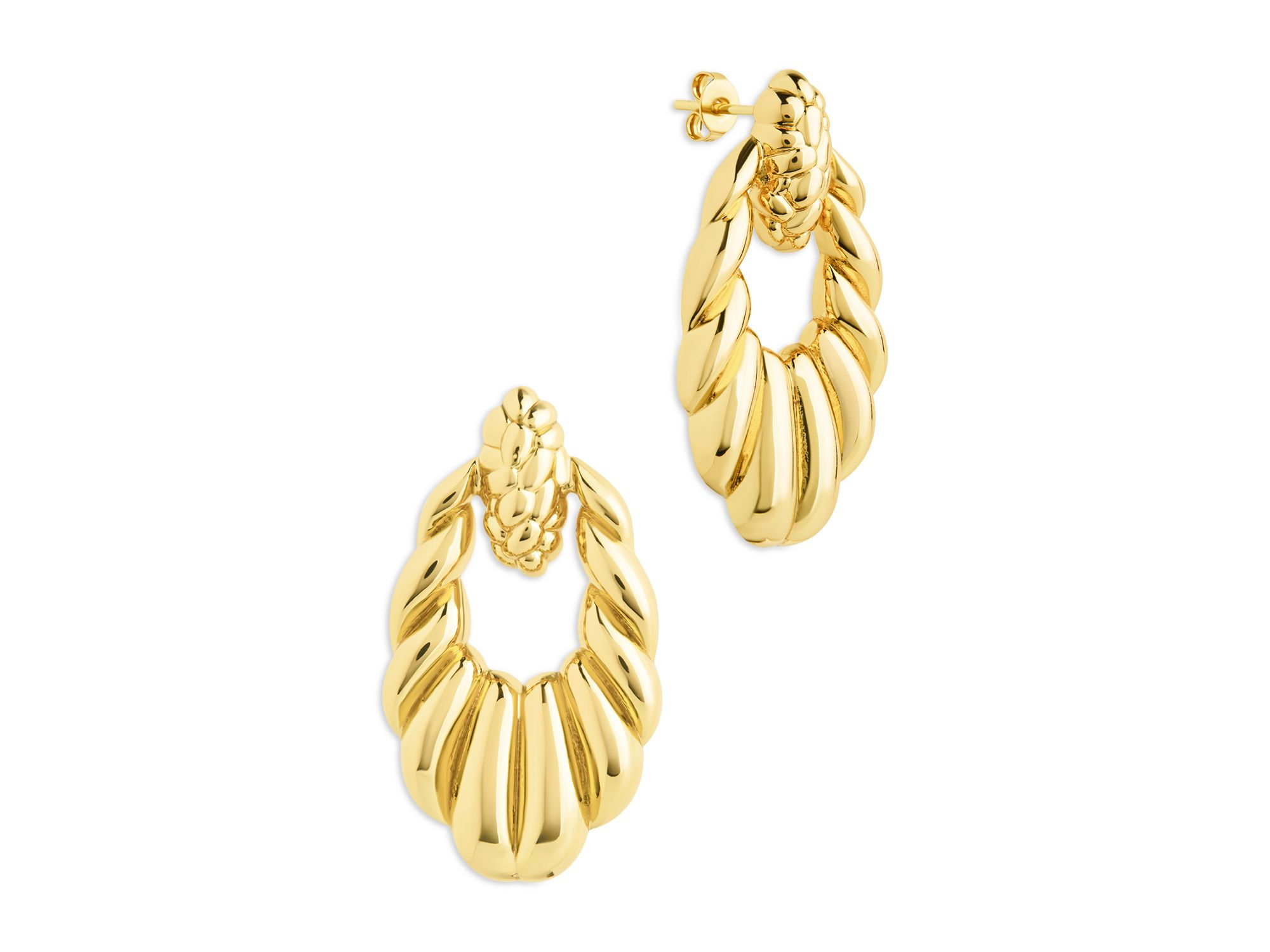 Enid Textured Drop Earrings — Image 4