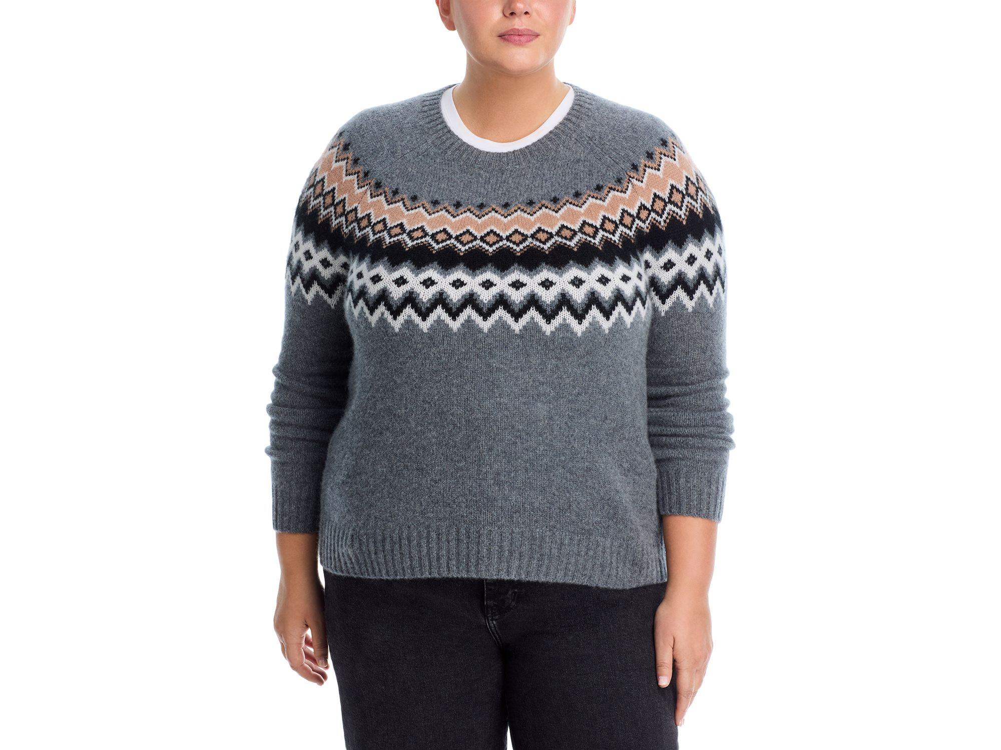 100% Cashmere Fairisle Crewneck Sweater - Exclusive — Image 5