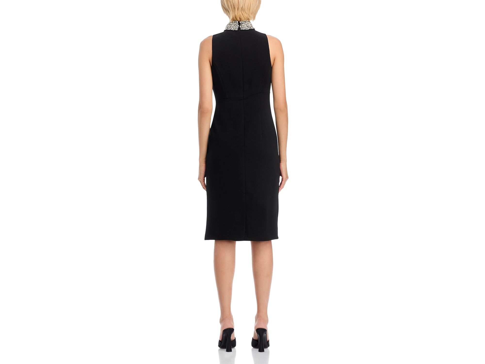 Mock Neck Sarong Dress — Image 4