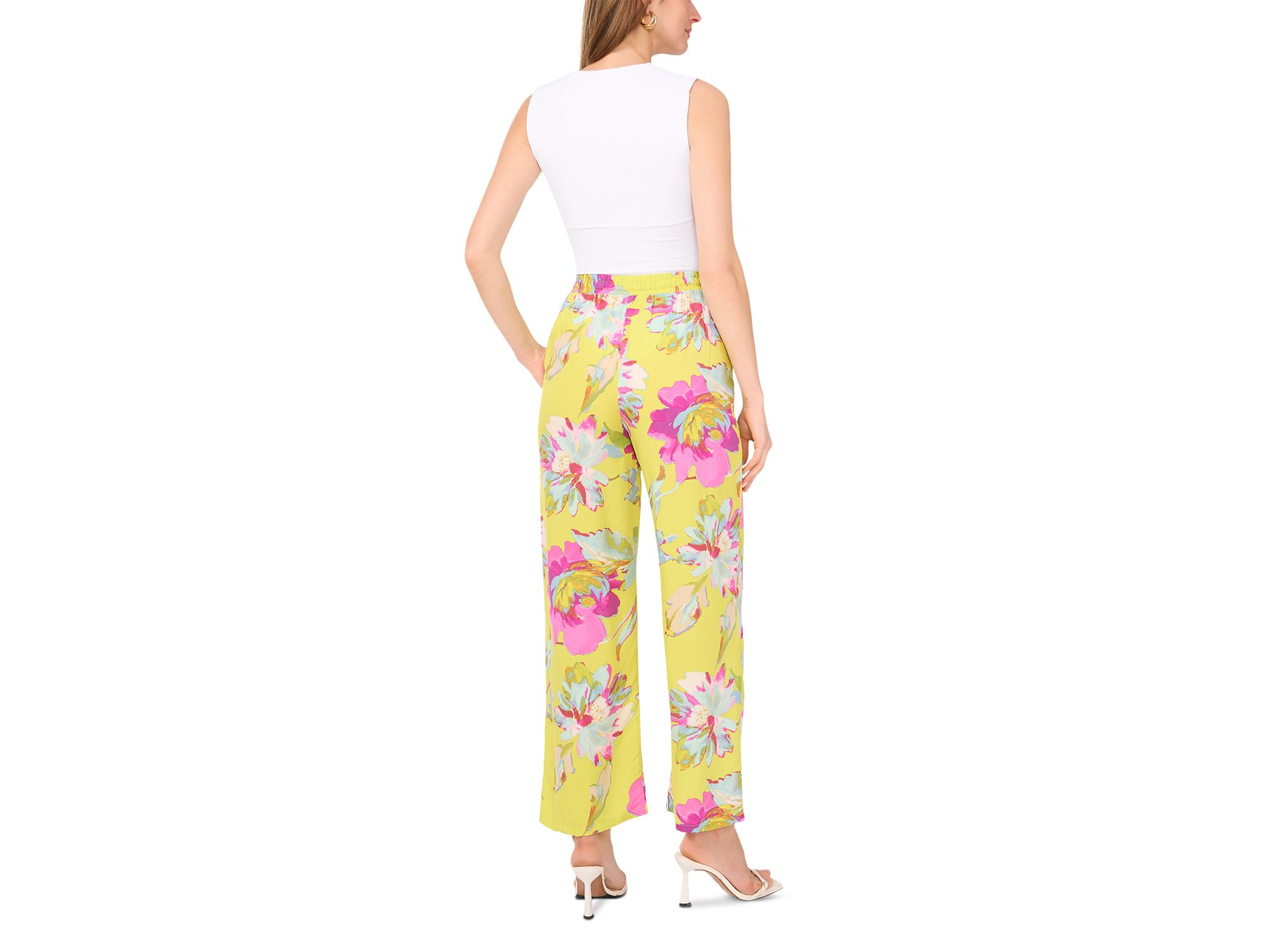 Printed Wide Leg Pants — Image 4