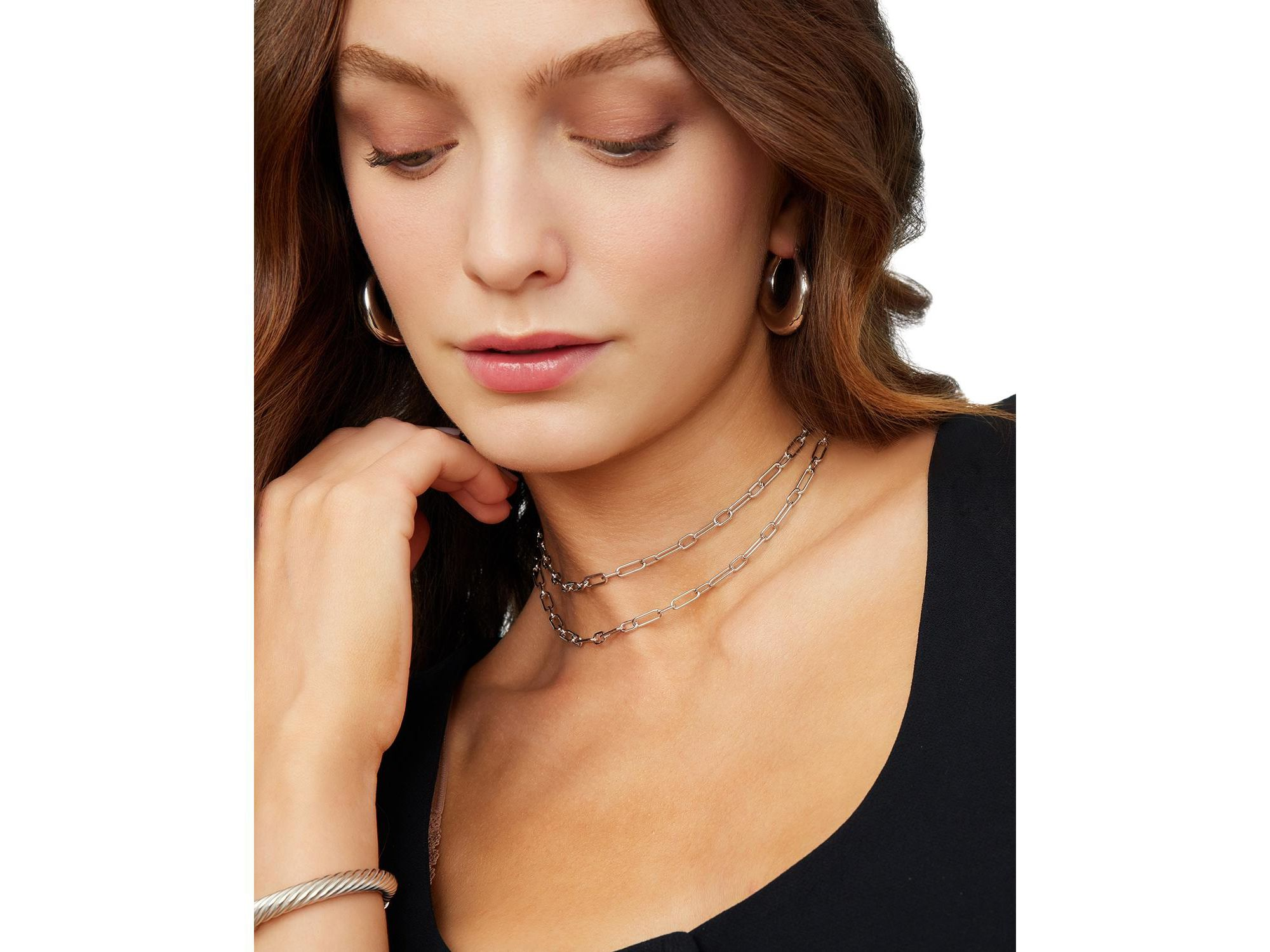 Sterling Rhythm Link Necklace — Image 4