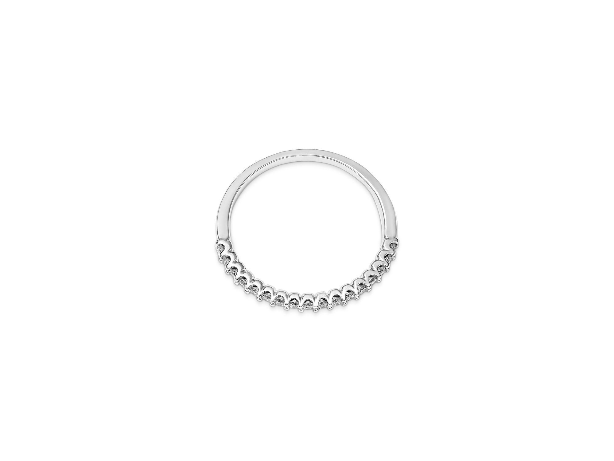 Diamond Stack Band in 14K White Gold, 0.25 tcw — Image 3