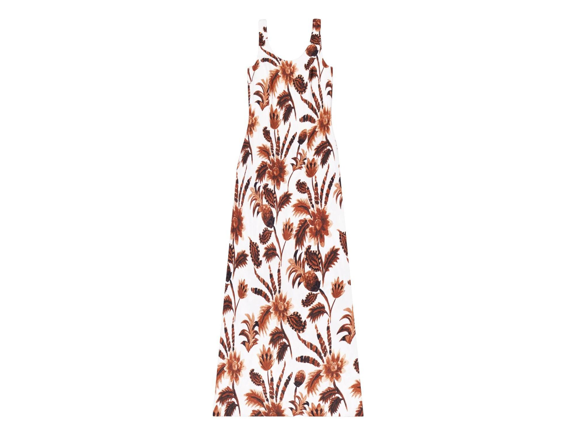 Tropical Floral Linen Blend Dress — Image 3