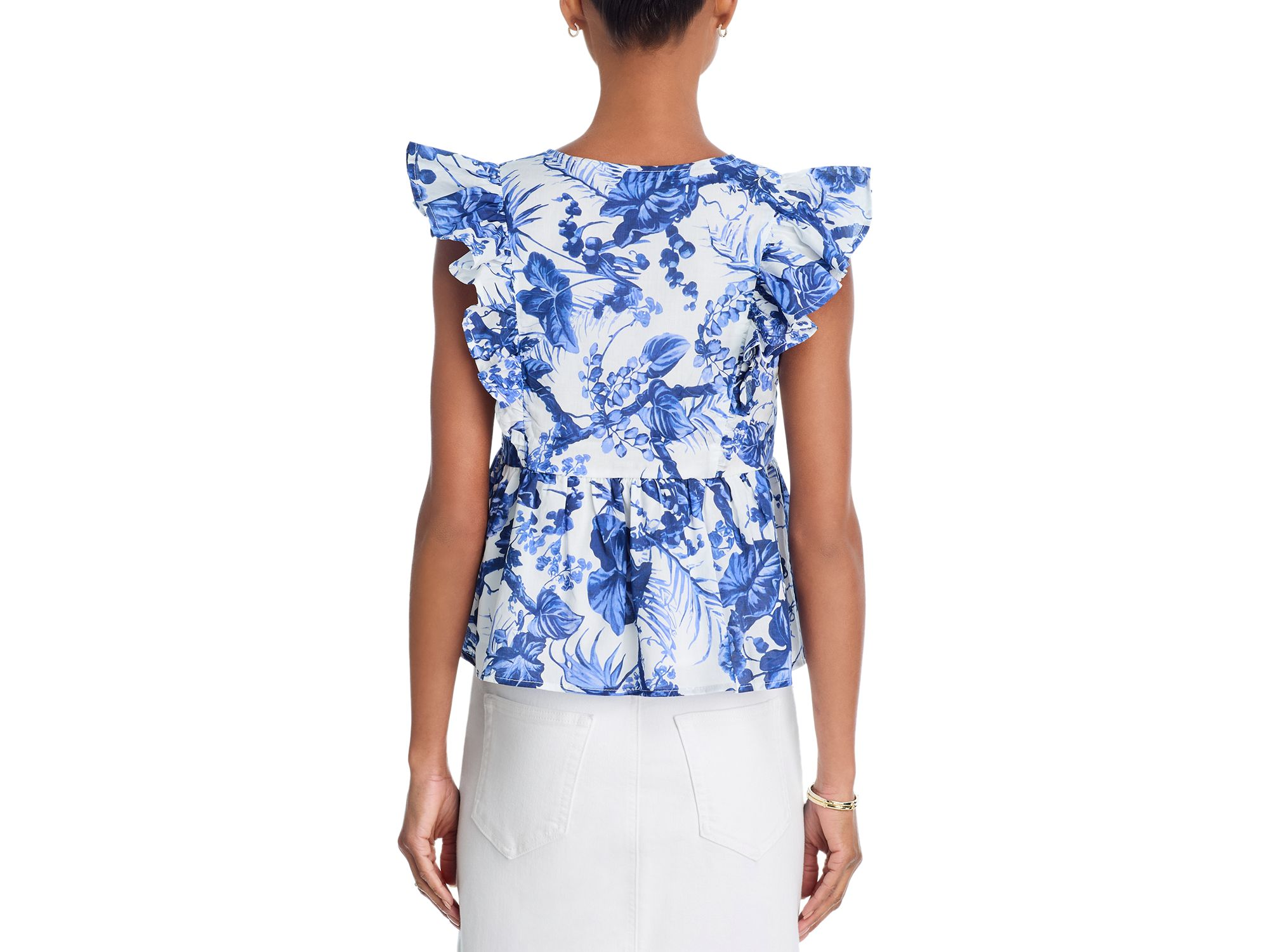 Floral Flutter Sleeved Top - Exclusive — Image 3