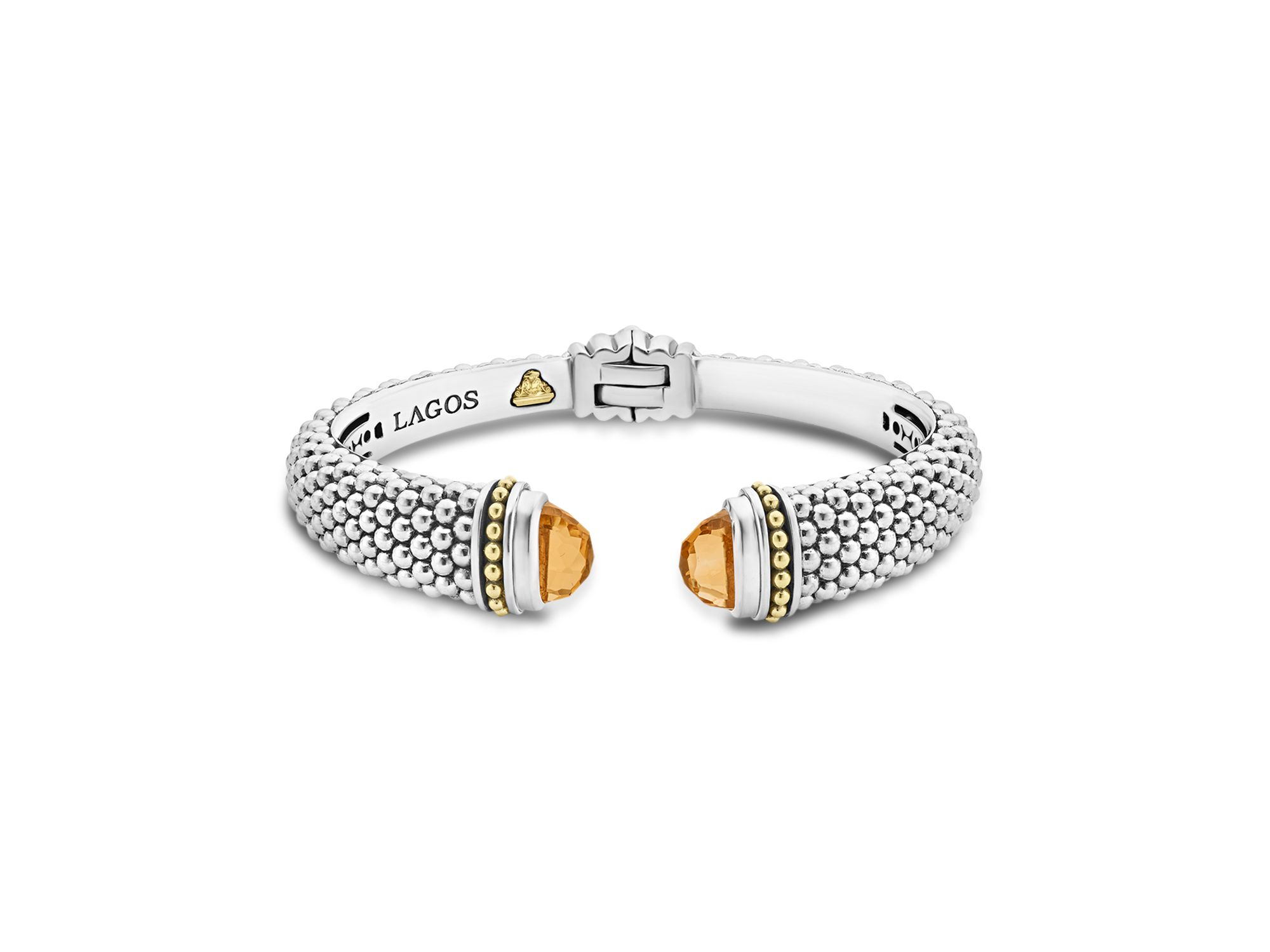 18K Gold and Sterling Silver Rittenhouse Gemstone Cuffs, 12mm — Image 4
