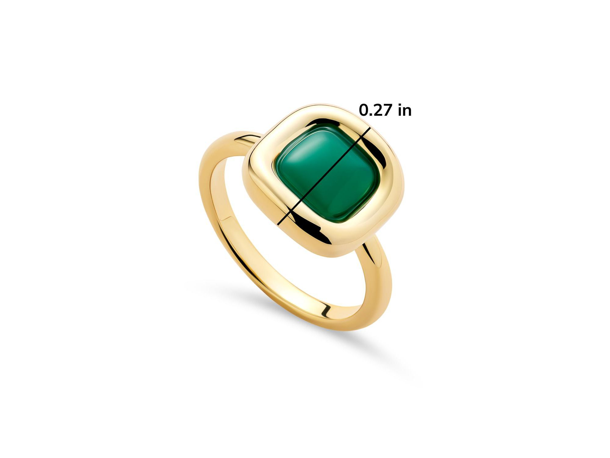 Statement Ring Clara Ring Green Onyx — Image 4