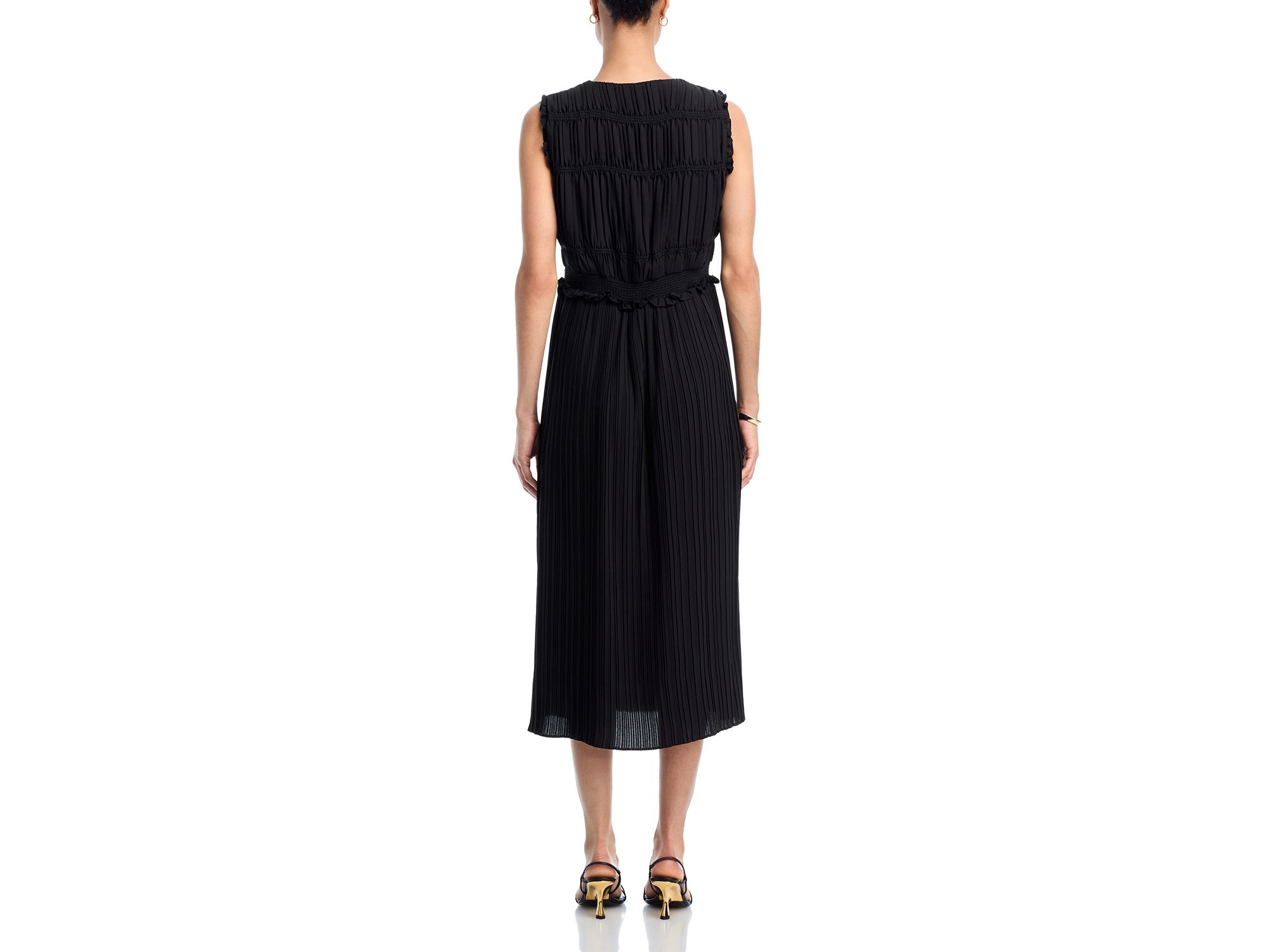 Tiered Pleated Dress — Image 4