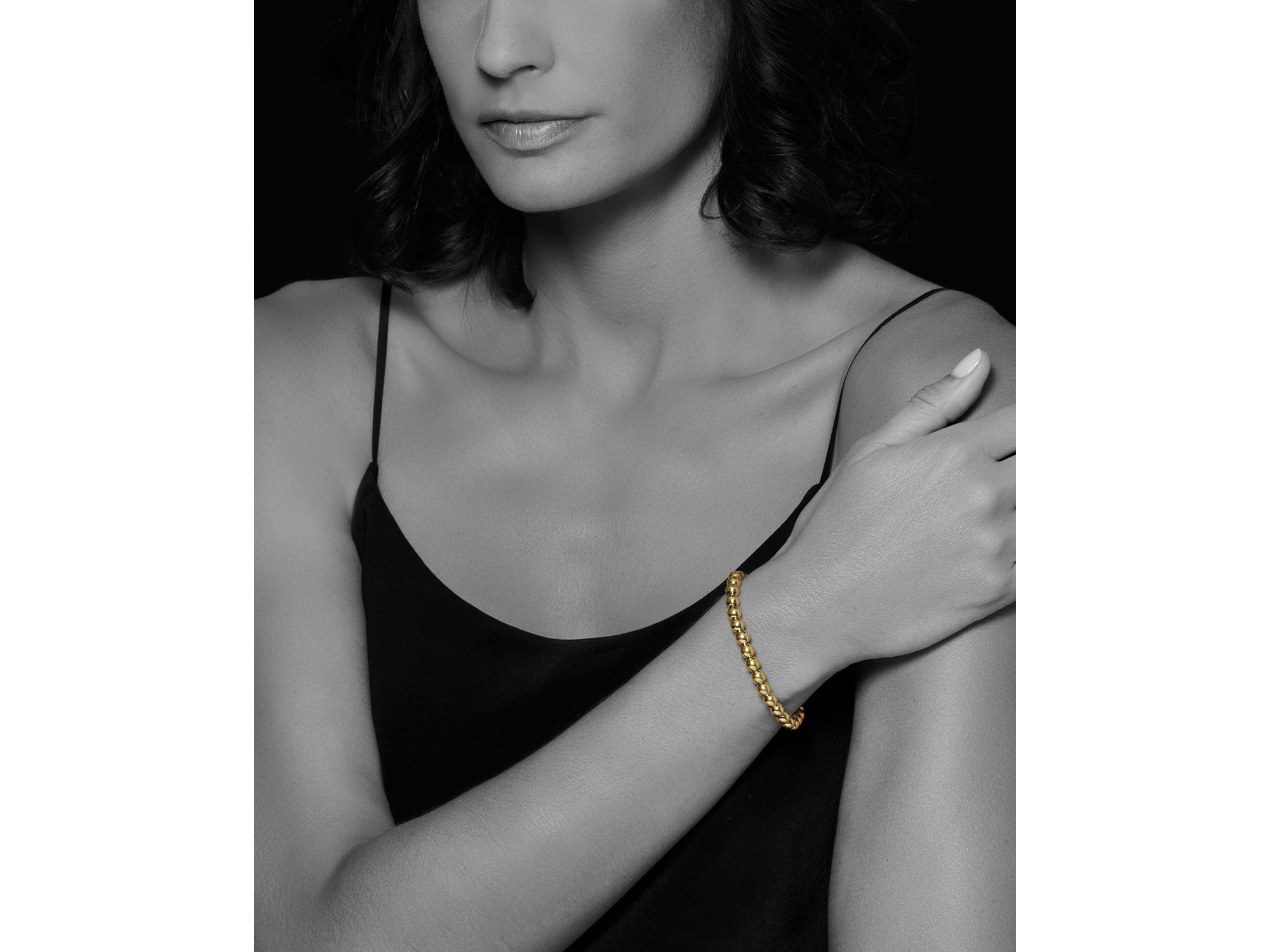 Caviar Gold Collection 18K Gold Beaded Bracelet, 6mm — Image 4