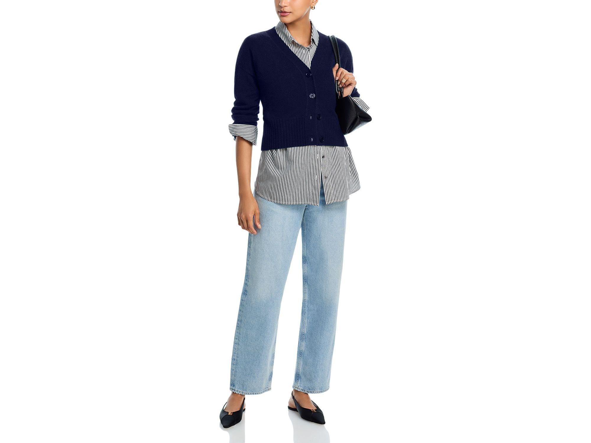 100% Cashmere V Neck Cardigan - Exclusive — Image 4