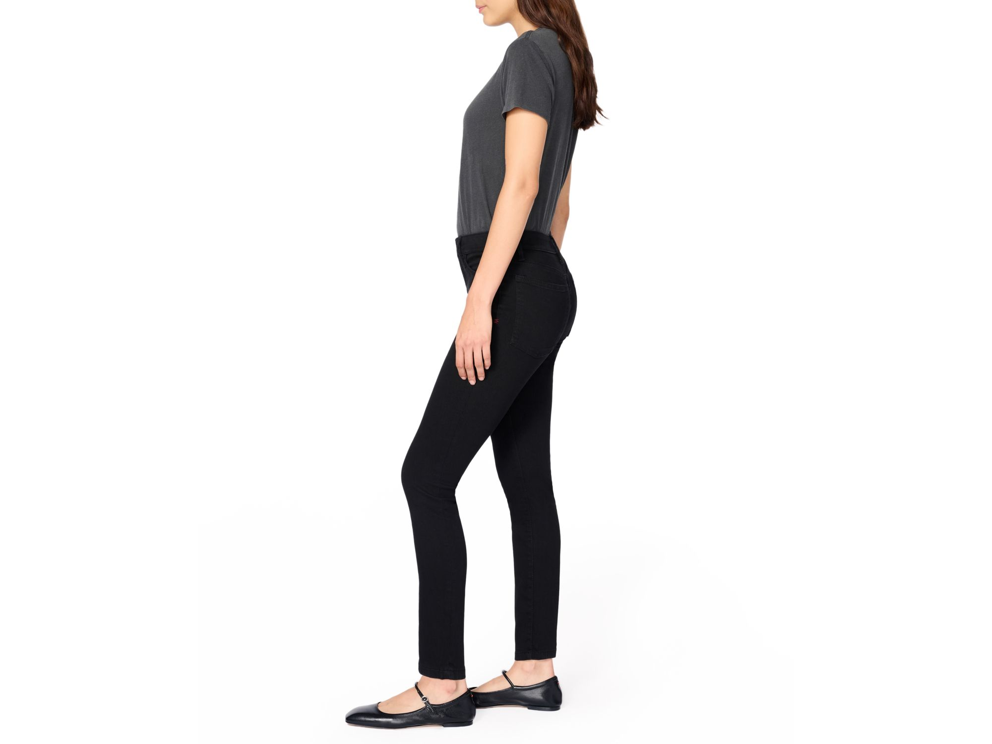 JFK Mid Rise Skinny Jean in Black — Image 5