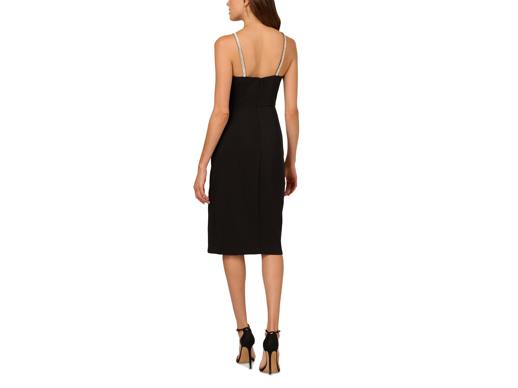Embellished Twill Halter Midi Dress — Image 5