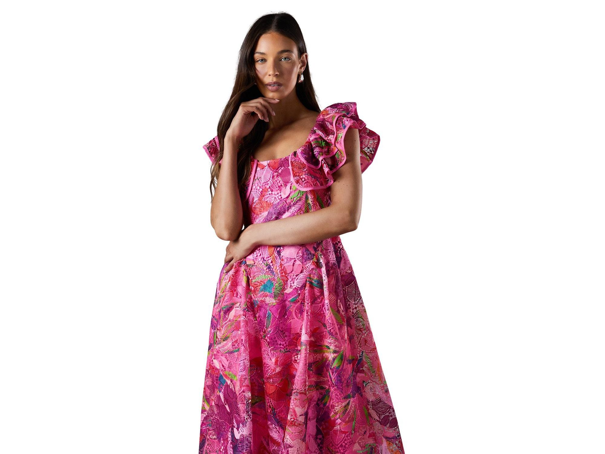 Frill Sleeve Midi Dress — Image 3
