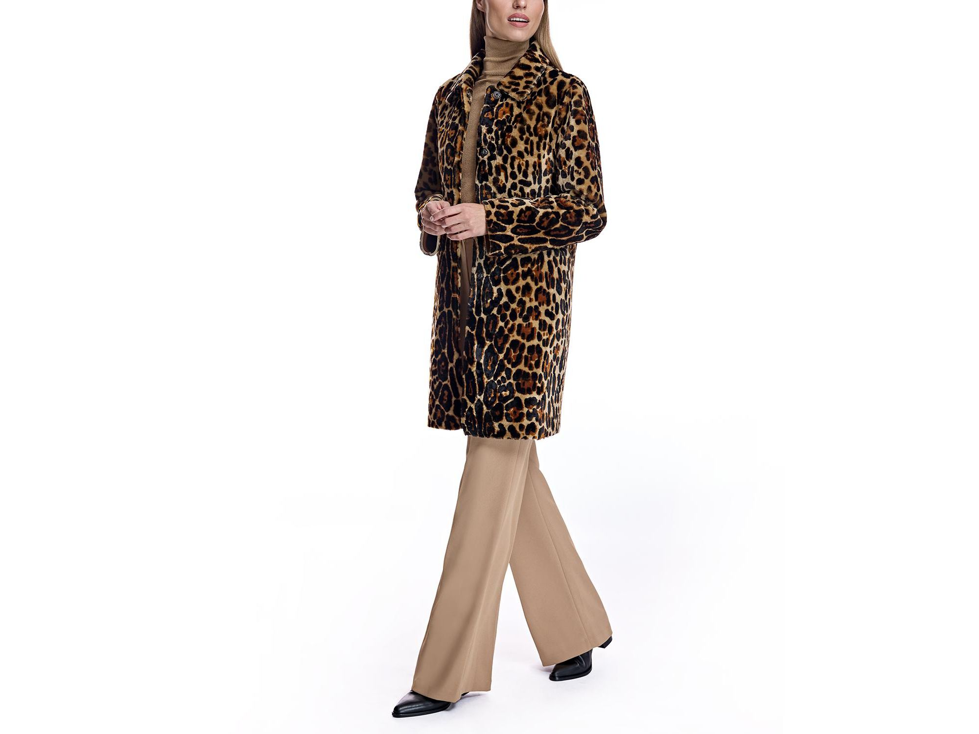 Animal Print Shearling Coat — Image 6
