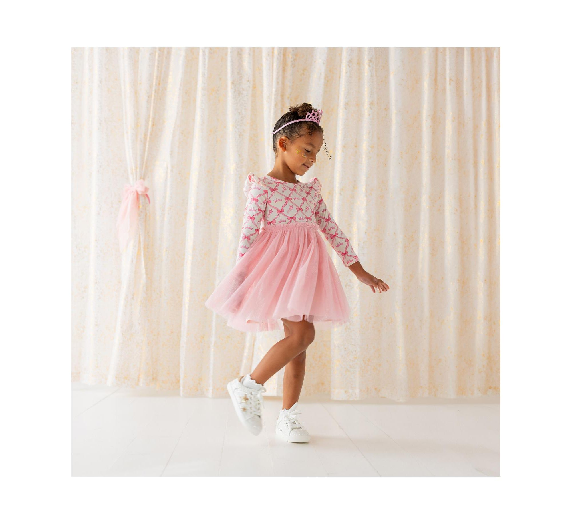 Girls' Princess Coquette Long Sleeve Tutu Dress - Little Kid, Big Kid — Image 6
