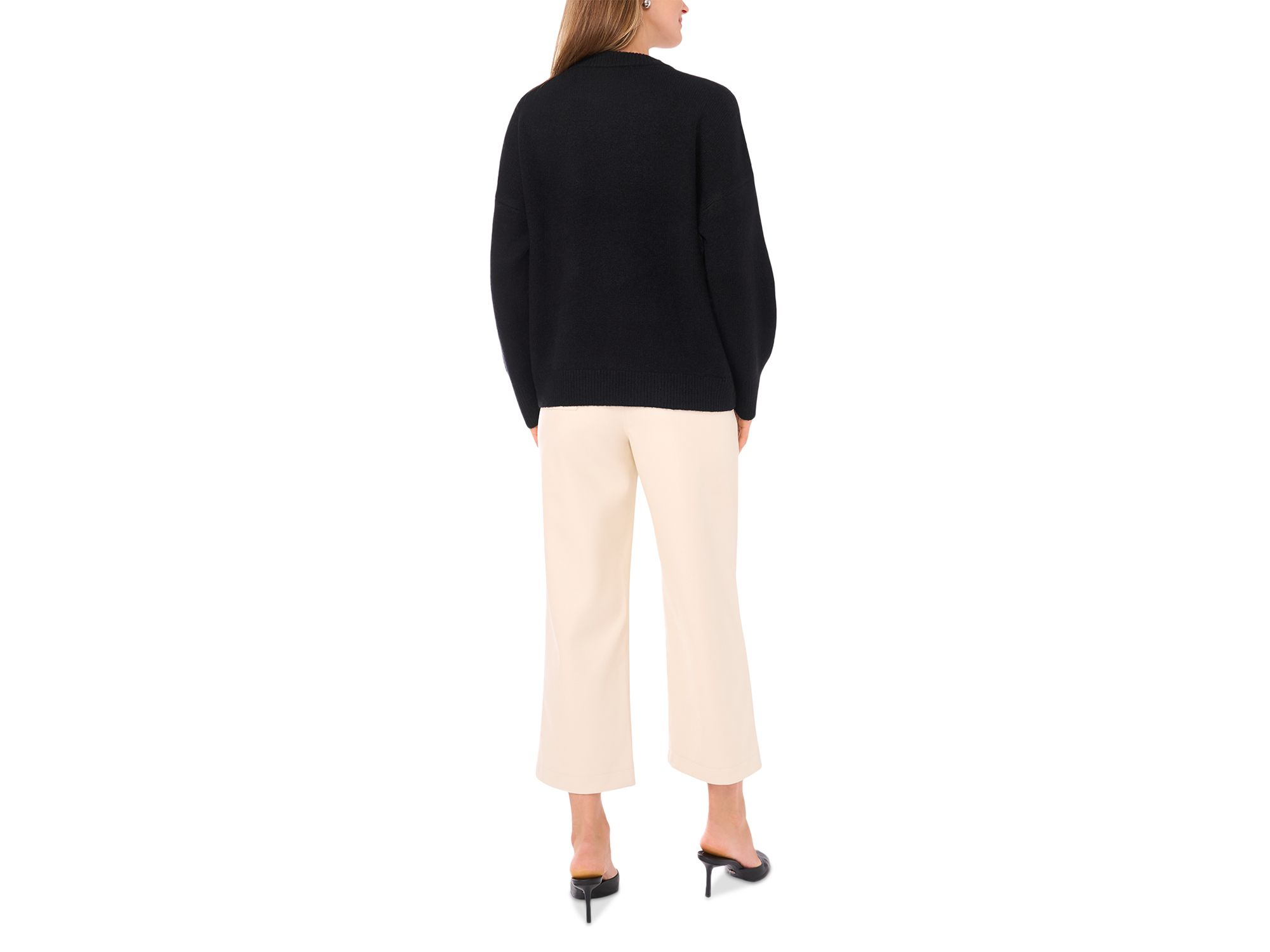 Flower Motif Crewneck Sweater — Image 4