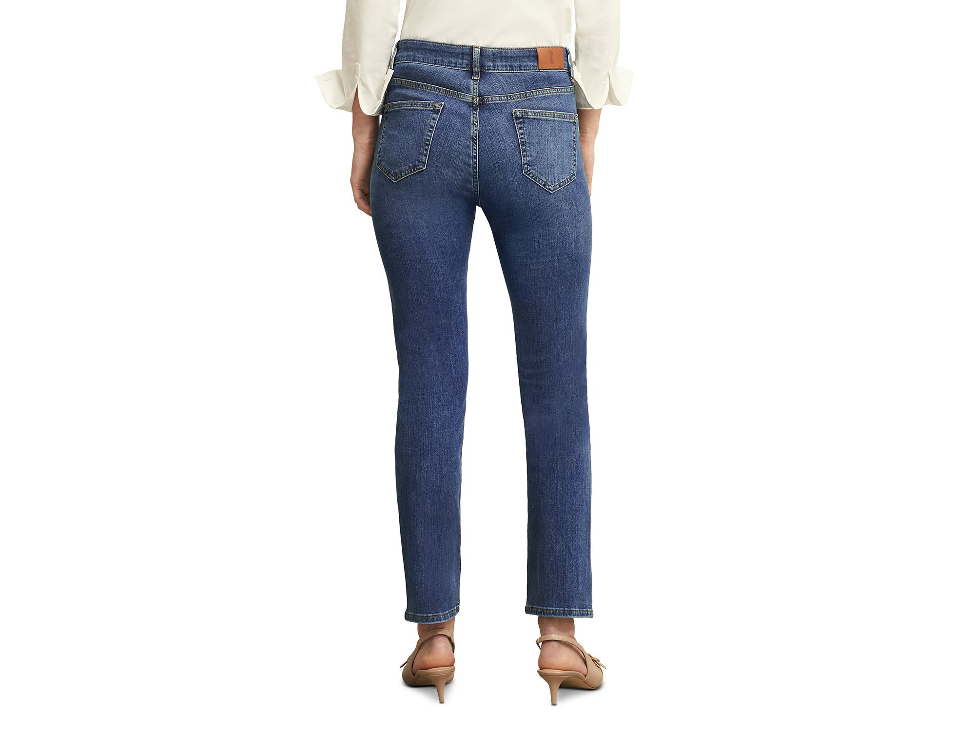 Macy Slim Leg Jeans in Mid Wash — Image 5