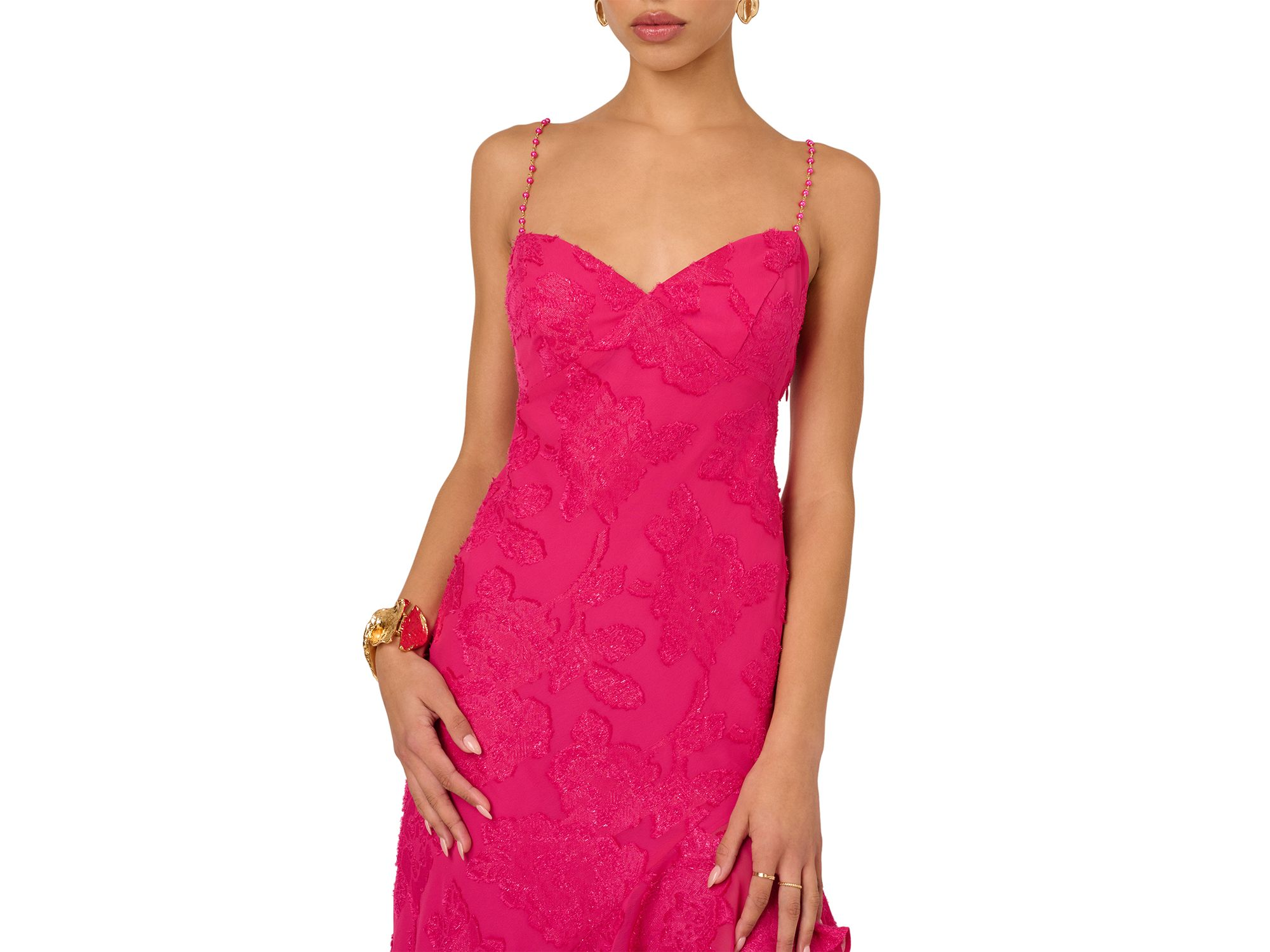Clipped Jacquard Dress — Image 4