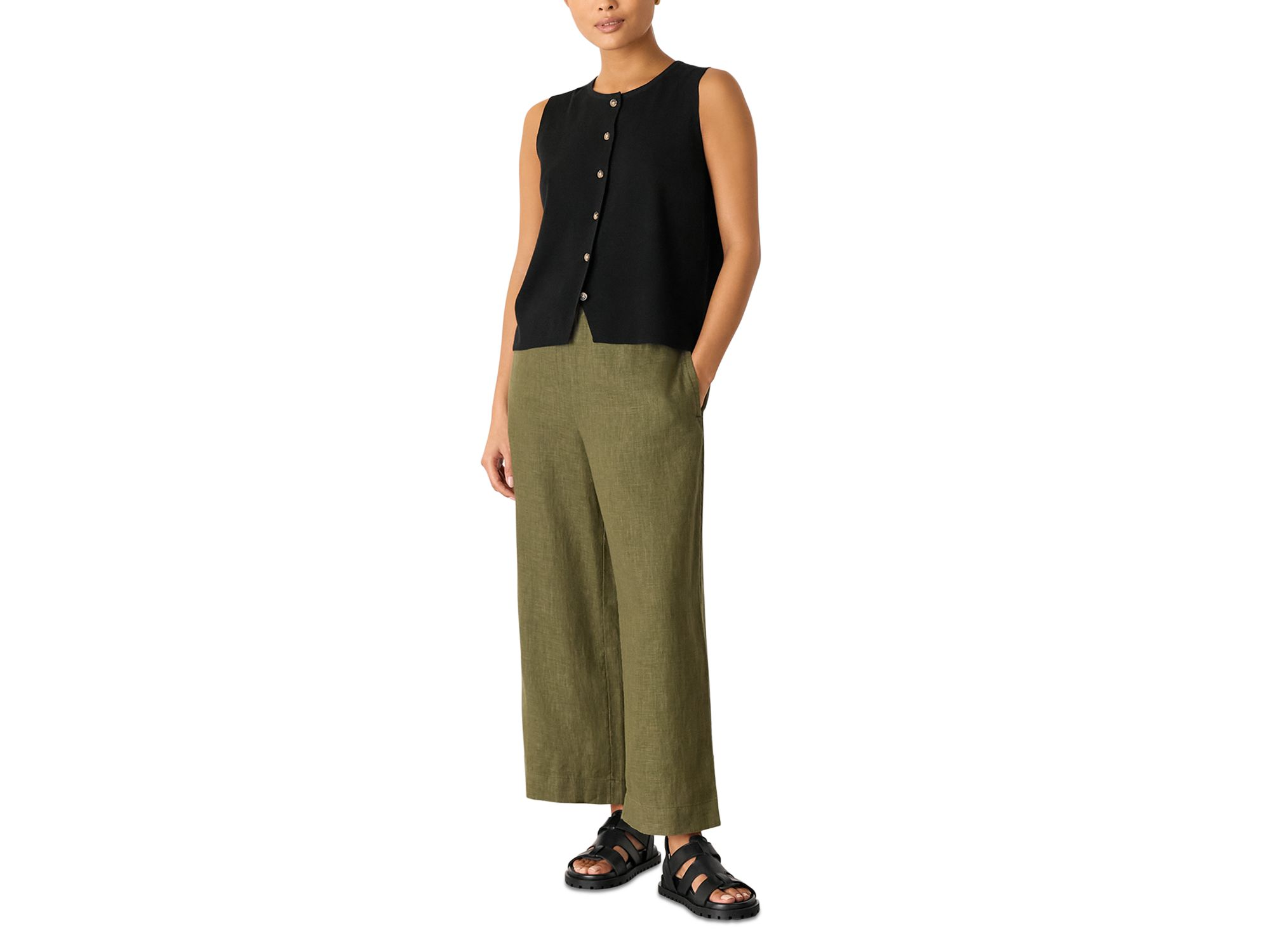 Petite Linen Pocket Trousers — Image 5