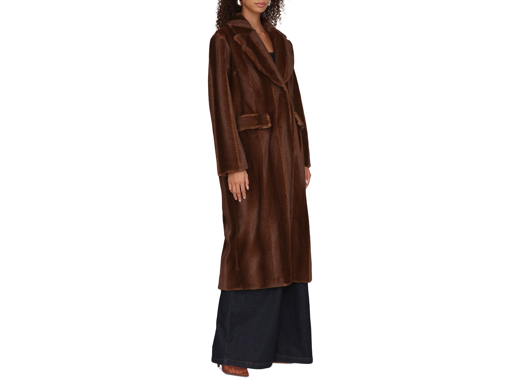 Faux Mink Fur Maxi Coat — Image 7