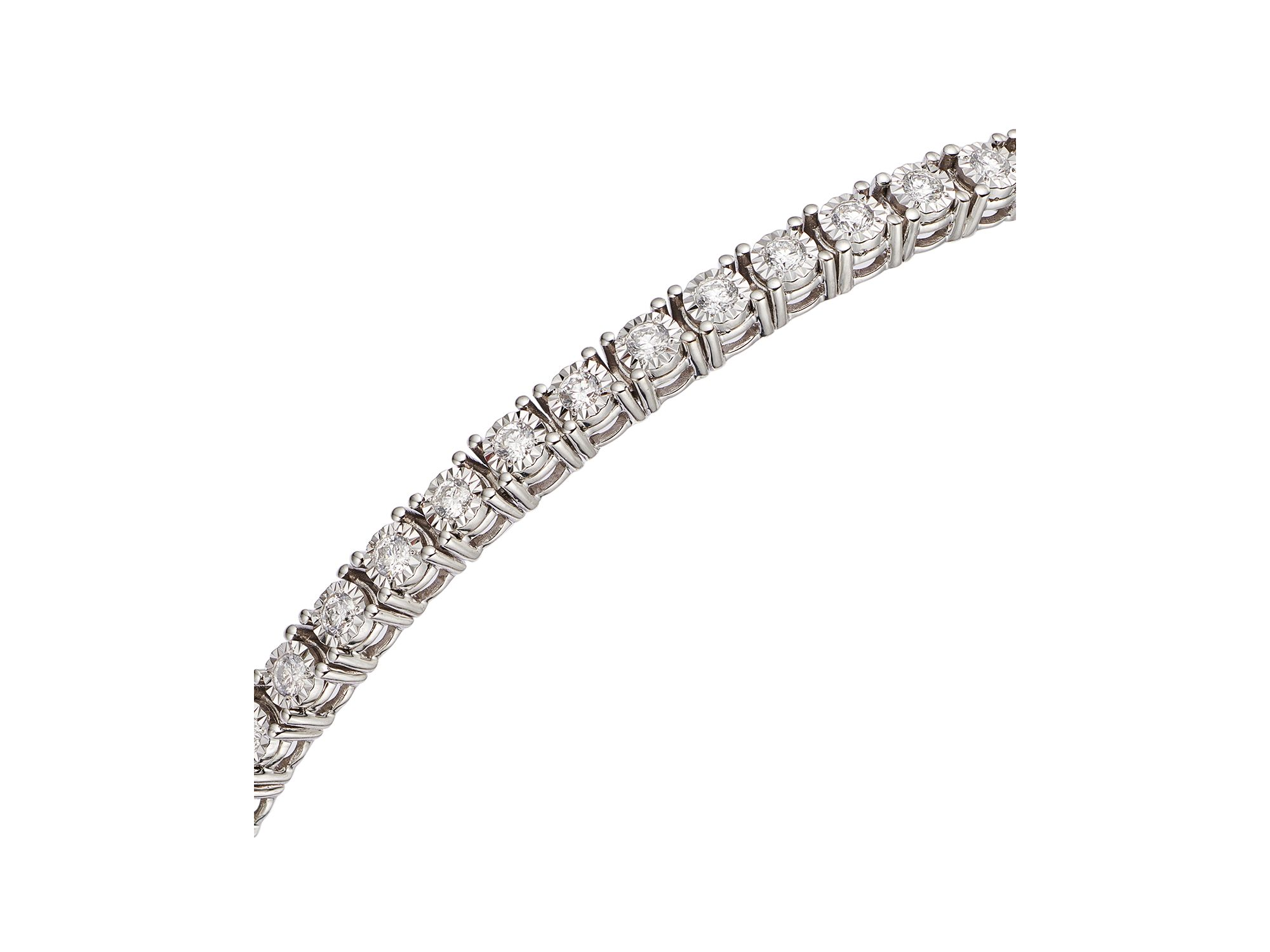 Diamond Tennis Bracelet in 14K White Gold, 1.0 tcw — Image 3