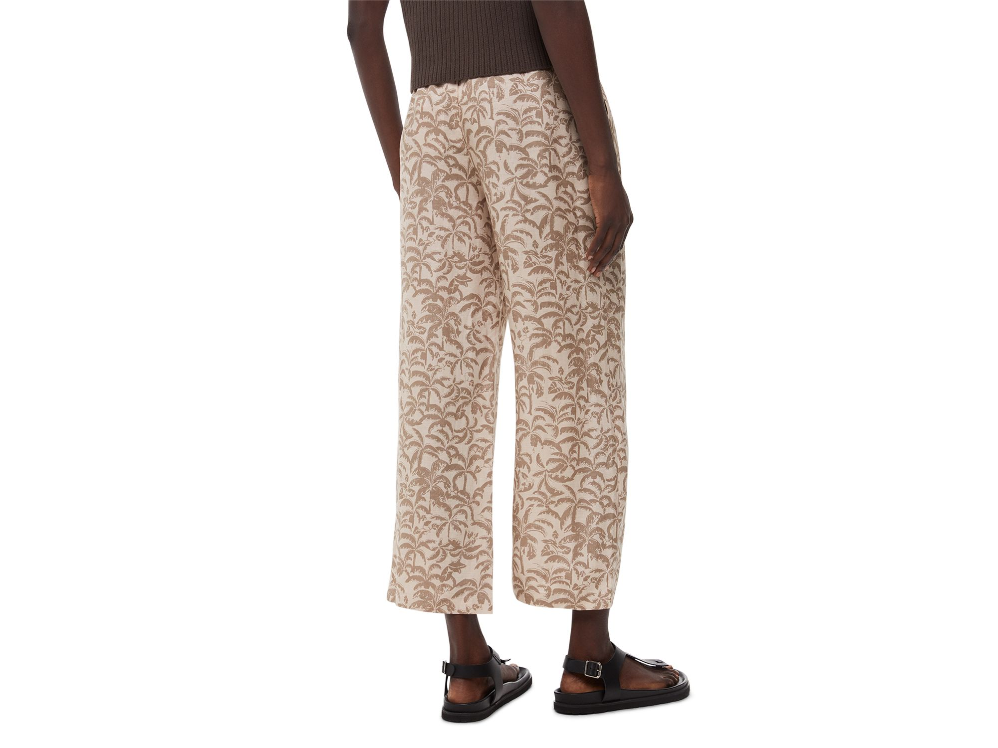 Palm Print Cropped Trousers — Image 4