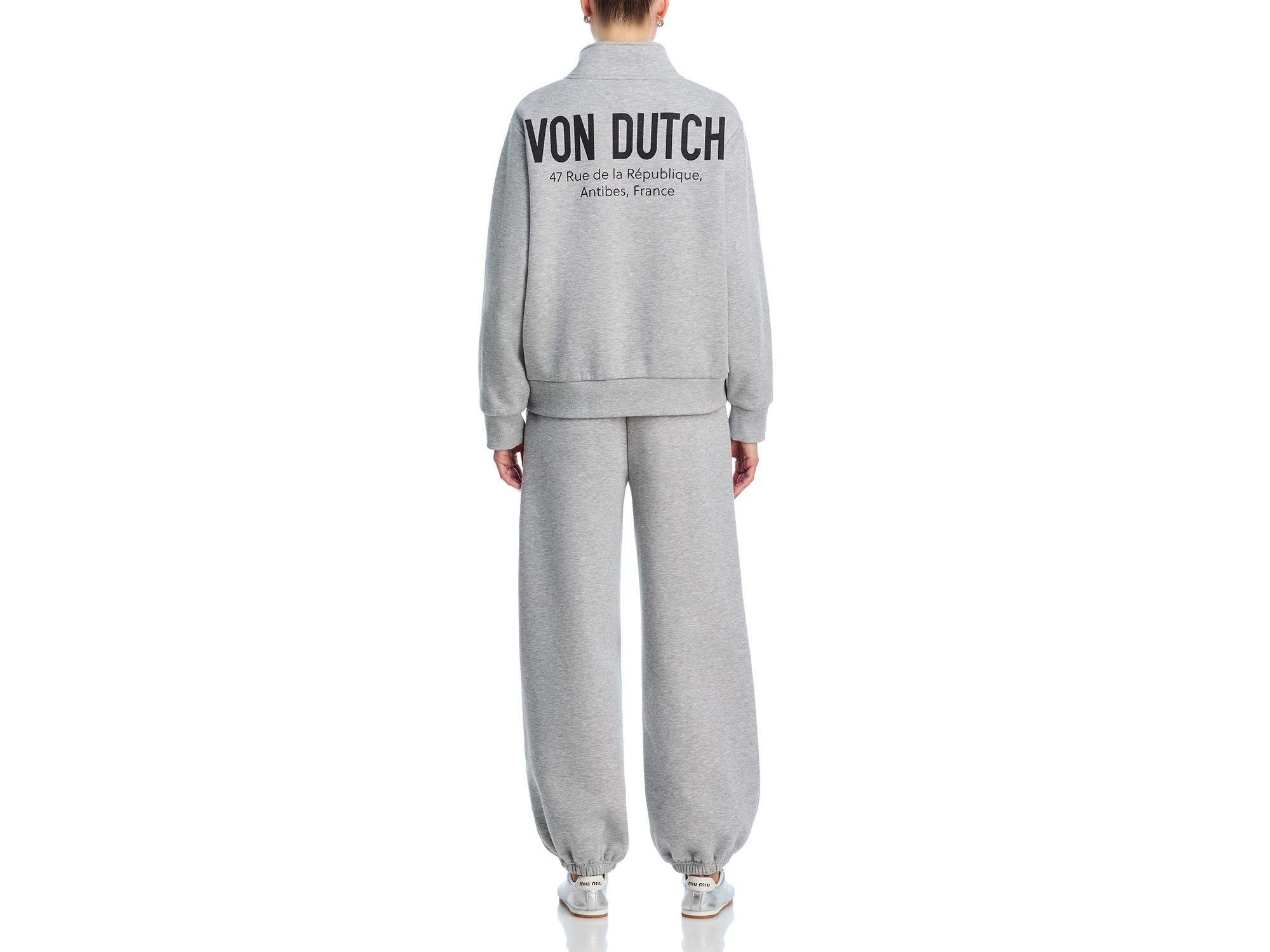 x Von Dutch Graphic Quarter Zip Sweatshirt & Sweatpants — Image 8
