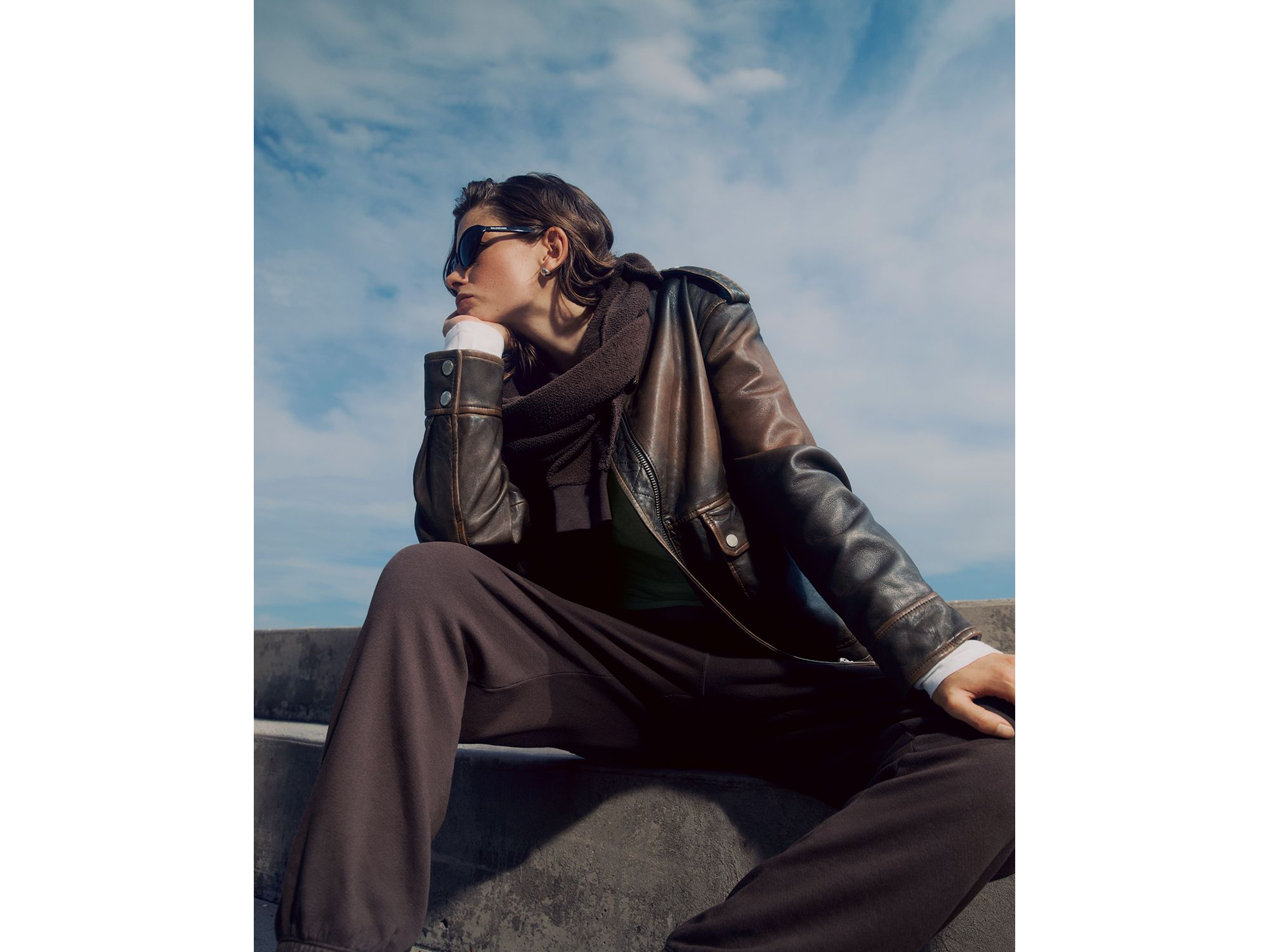 Genuine Leather Aviator Jacket — Image 4