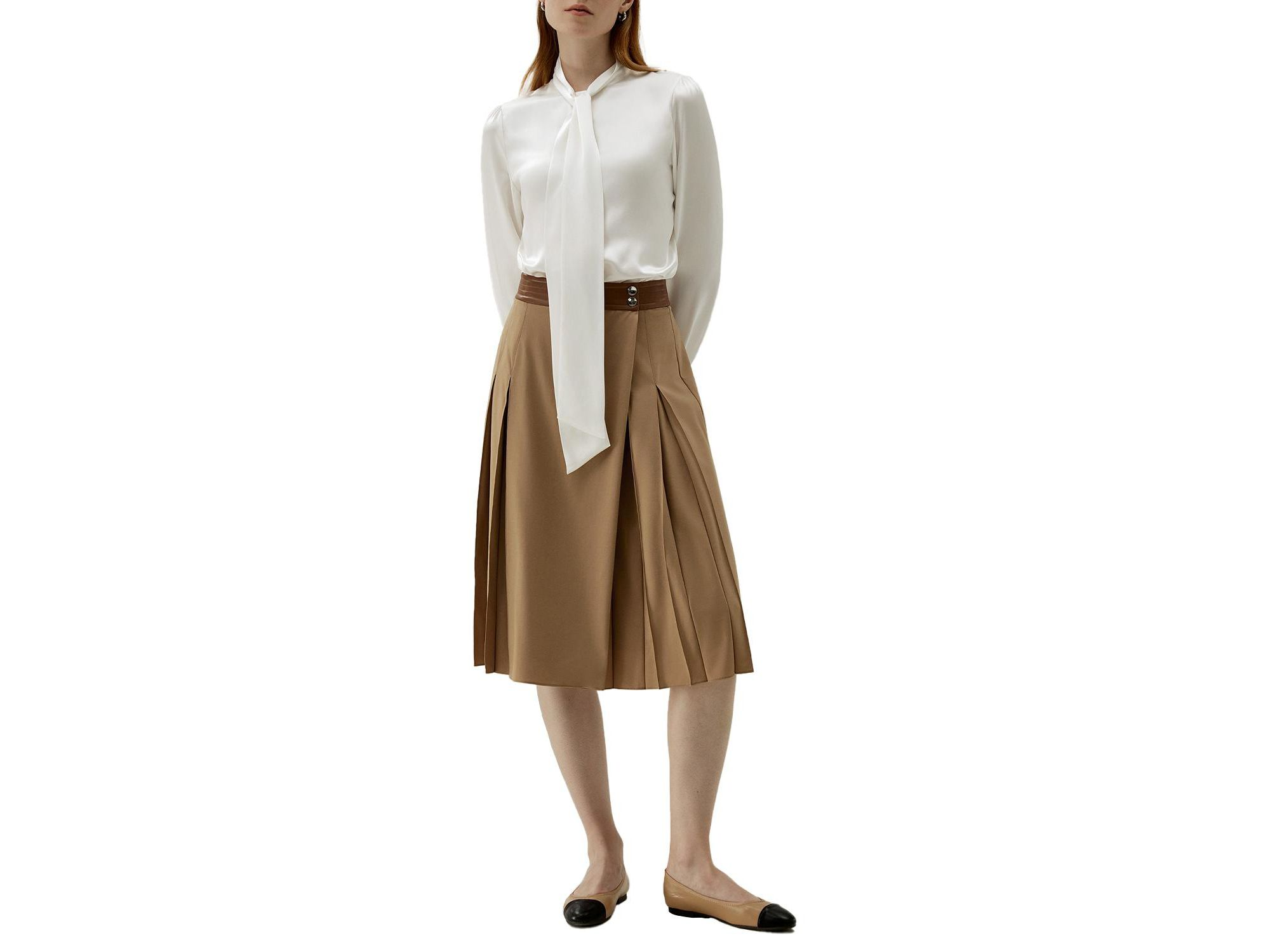 Women's Bow-tie Neck Silk Blouse — Image 4