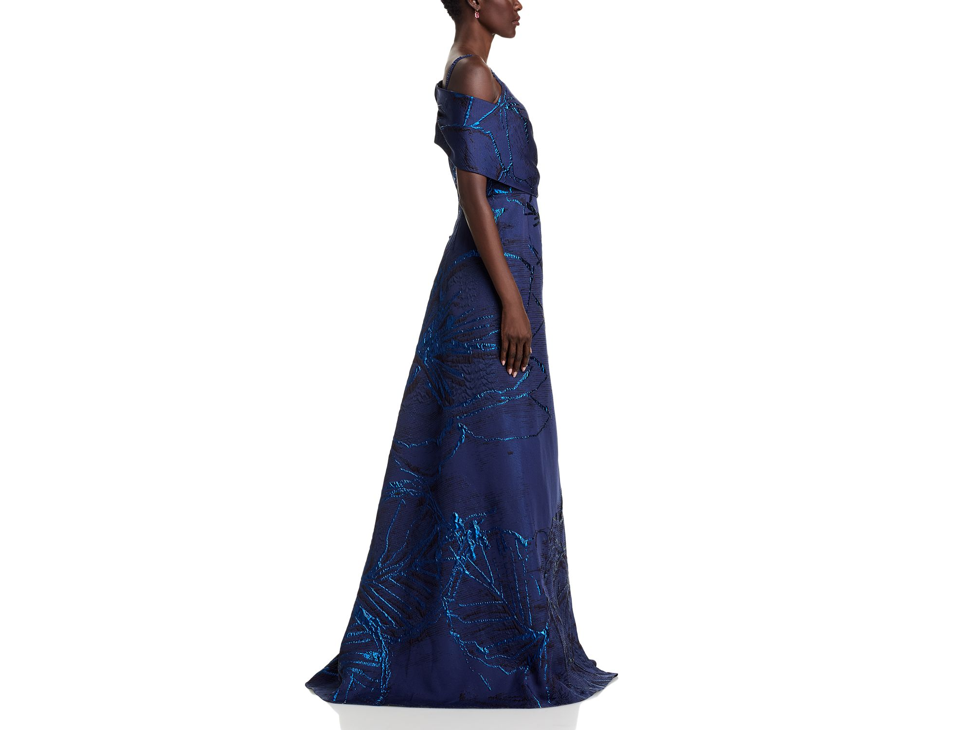 Asymmetrical Jacquard Gown — Image 5