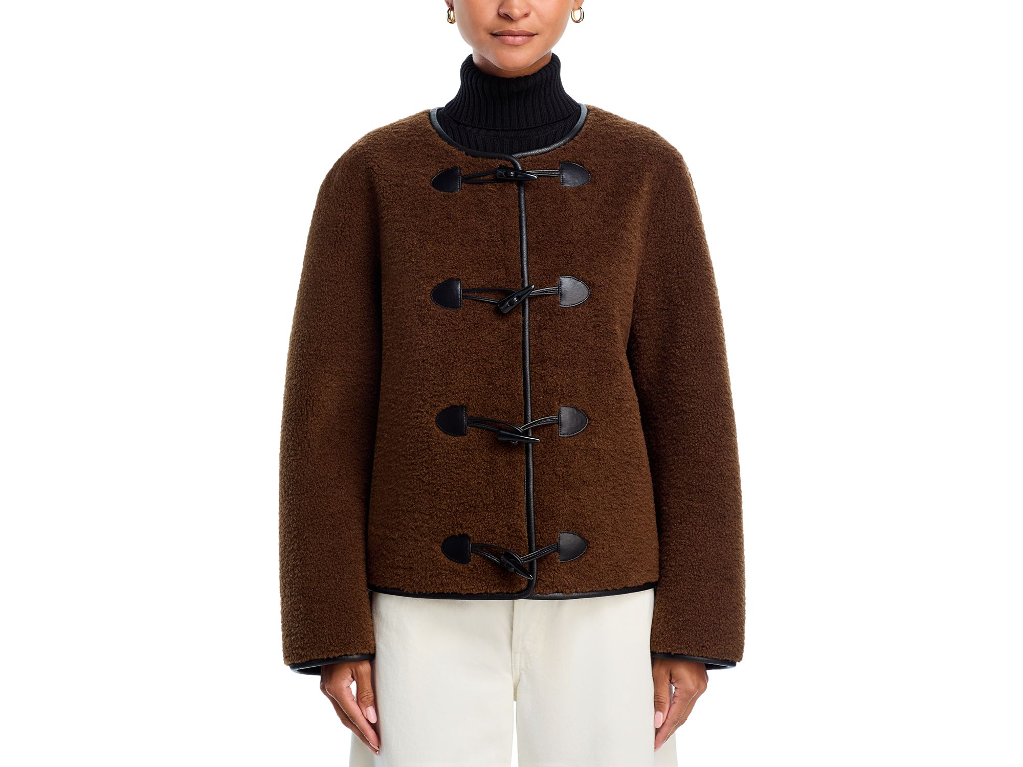 Cropped Faux Fur Toggle Jacket - Exclusive — Image 4