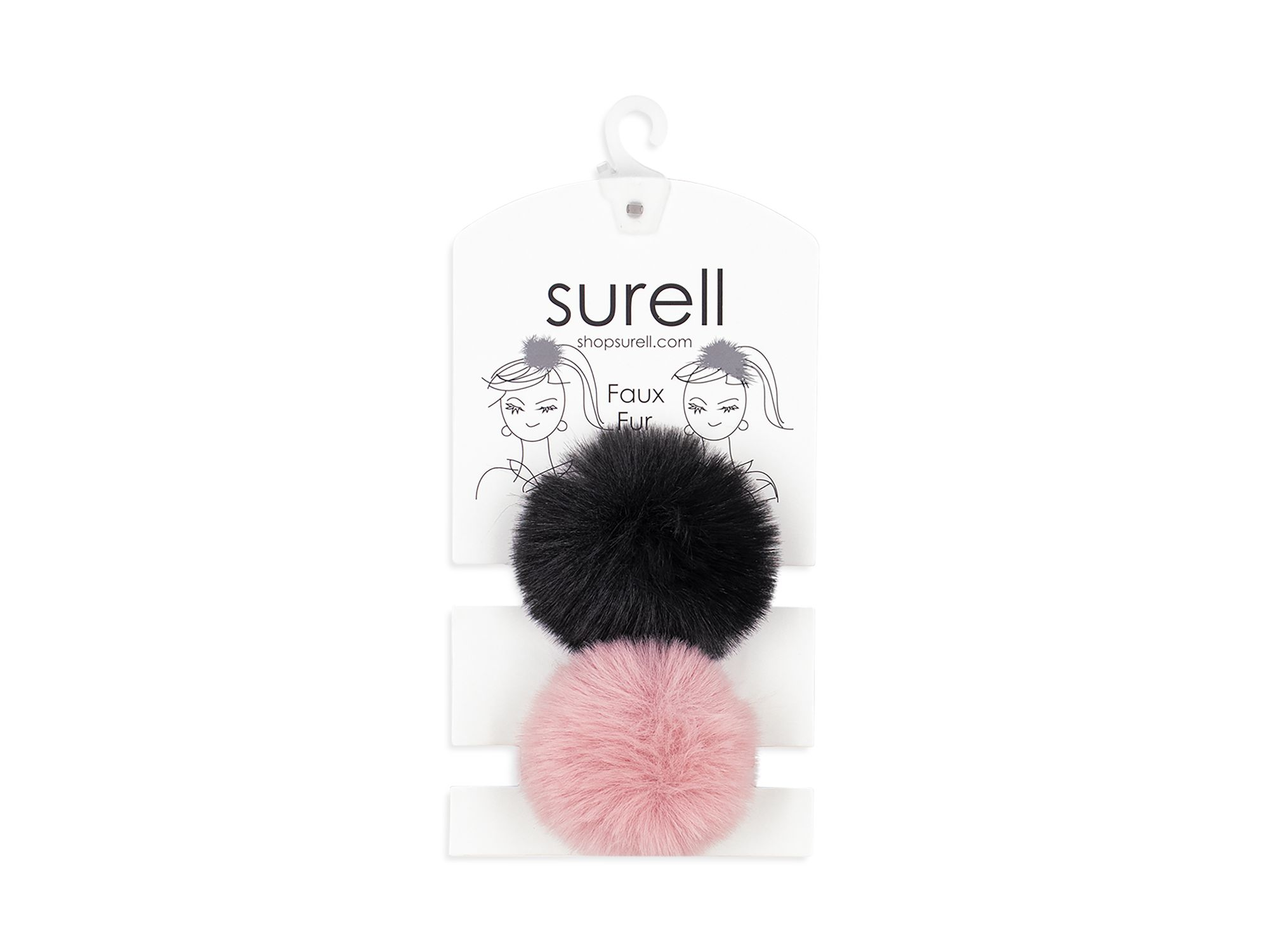 Girls' Faux Rex Pom Hair Elastics - One Size — Image 6