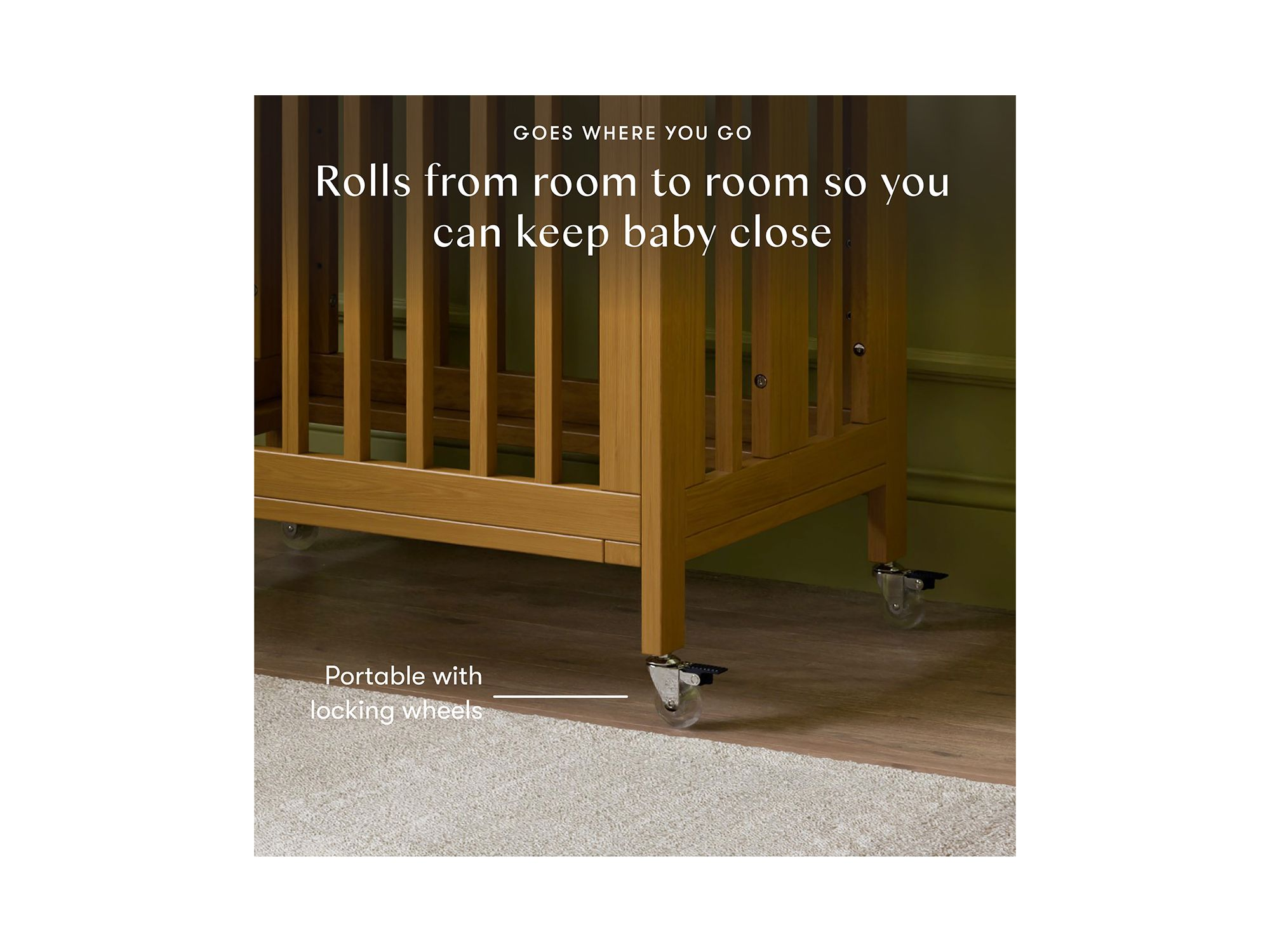 Rolli 9 in 1 Convertible All Stages® Crib with Bassinet & Toddler Bed Conversion Kits — Image 11