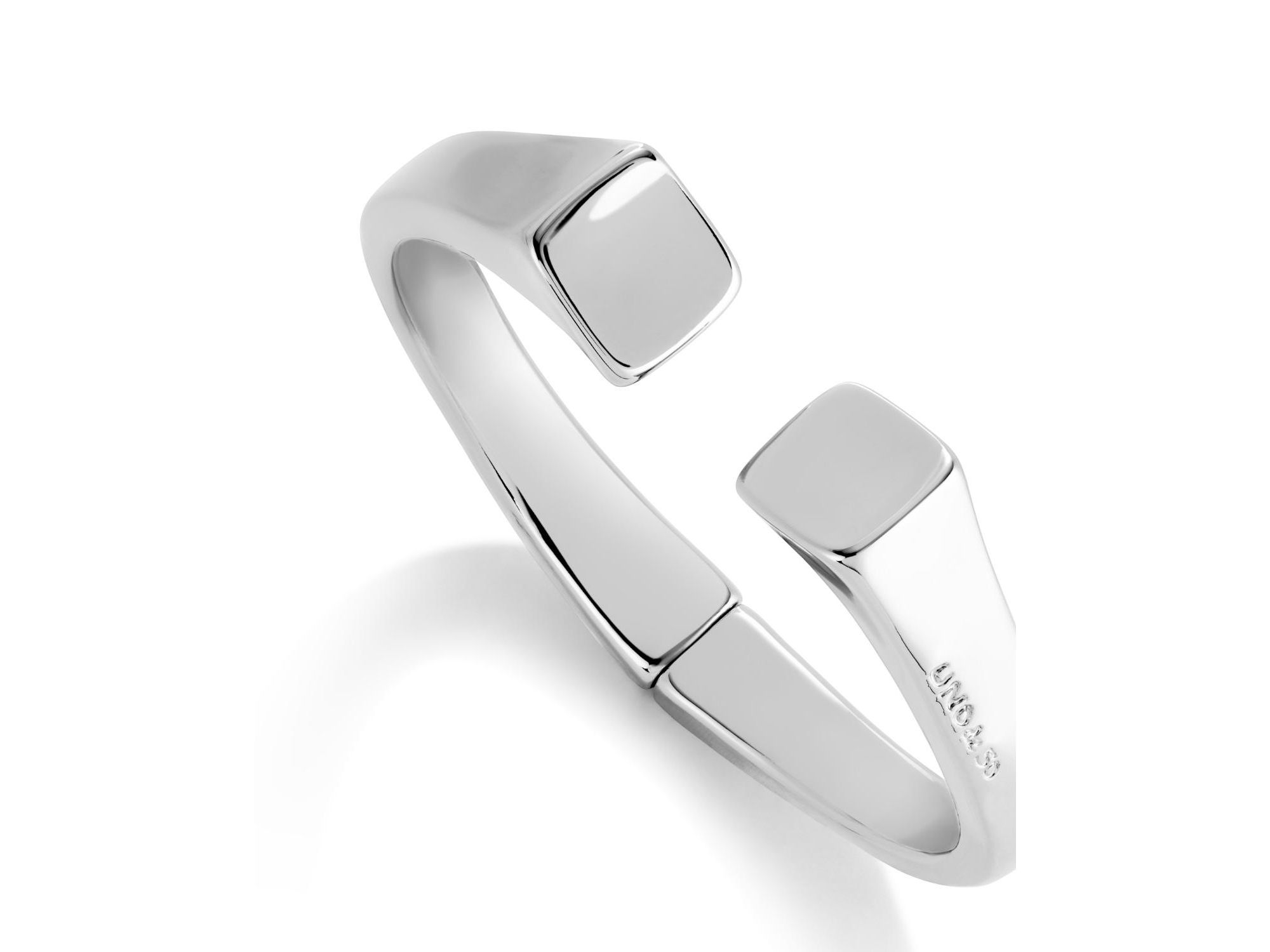 Rigid Sterling Plated Smooth Finish and Square Shape Bracelet — Image 4