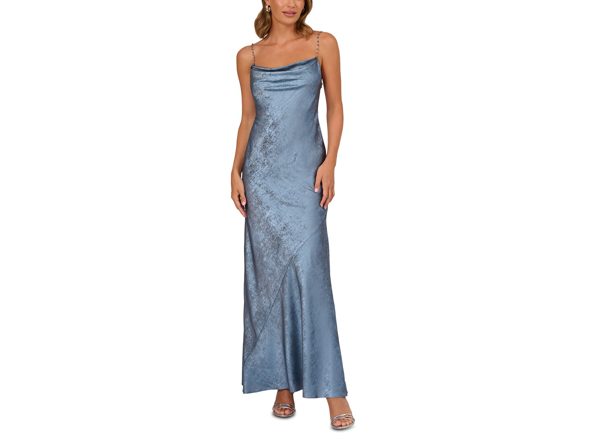 Foiled Chiffon Dress - Image 1