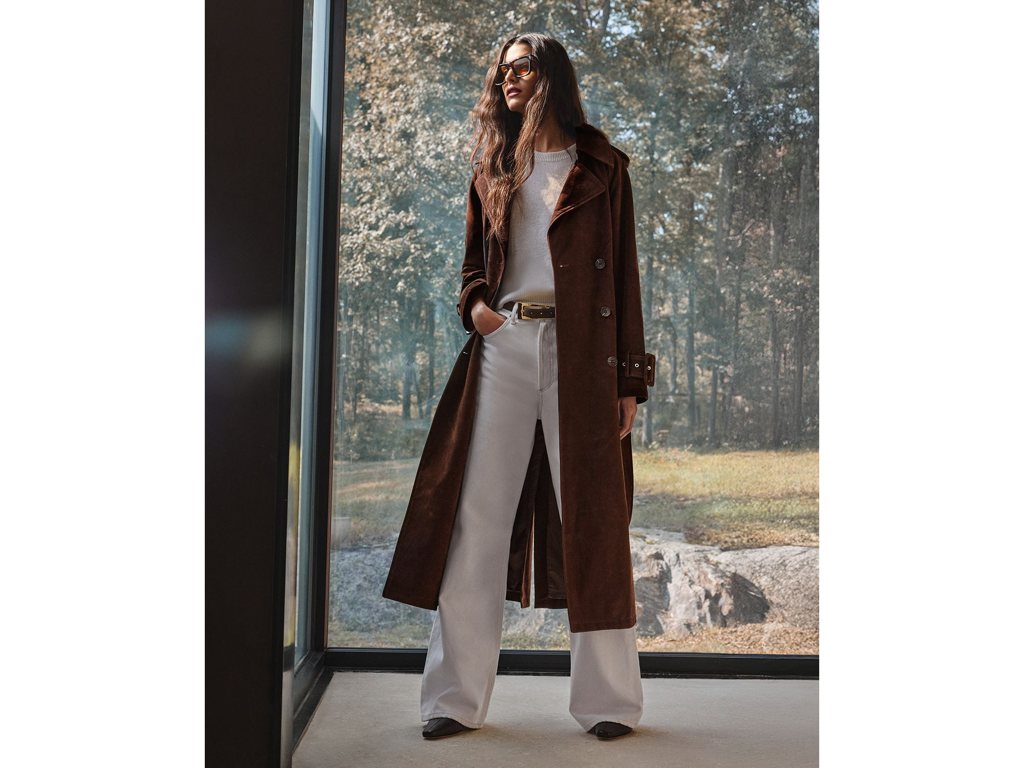 Faux Suede Utility Trench — Image 3
