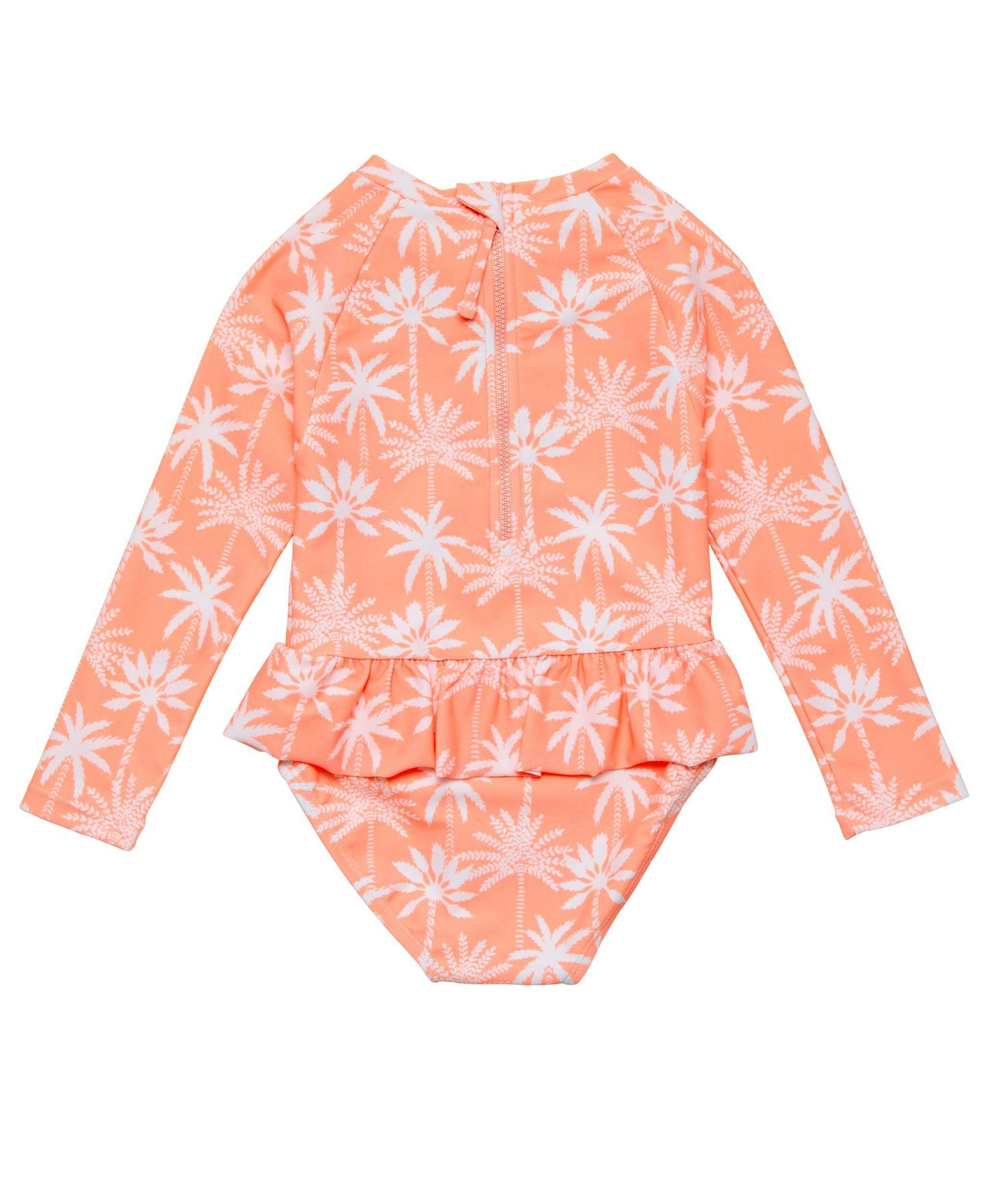 Girls' Cali Palms Recycled Skirt Surf Suit - Baby, Little Kid — Image 4
