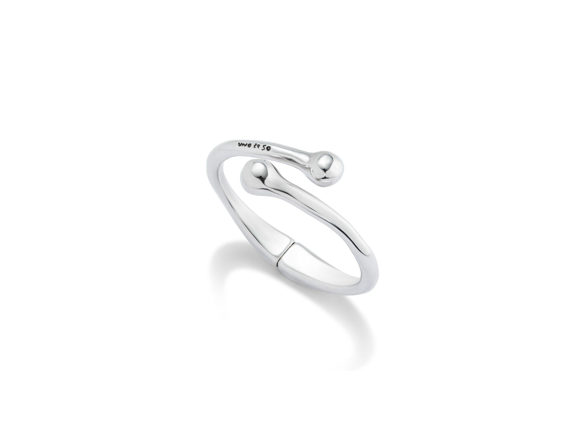 Sterling Plated Metal Alloy Rigid Bracelet with Internal Spring — Image 3