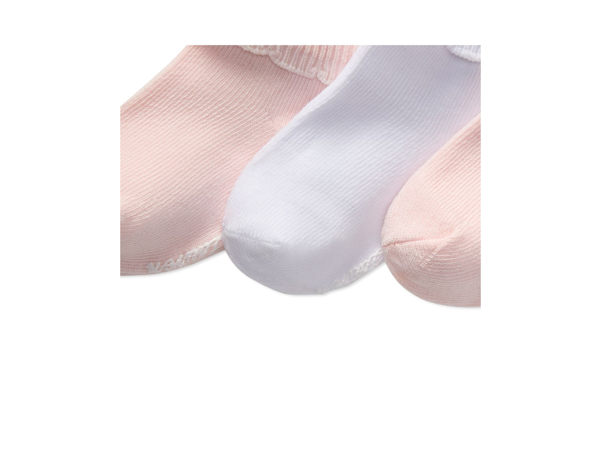 Girls' Scalloped Edge Turn Cuff Socks, Pack of 3 - Baby — Image 3
