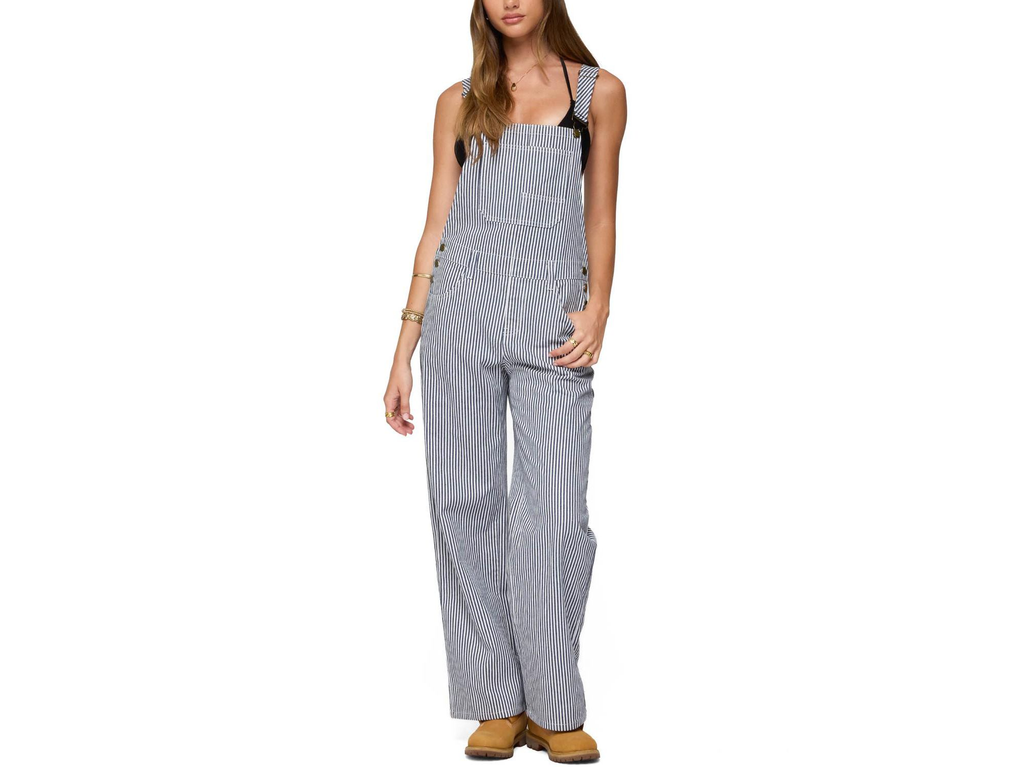 Tamsin Striped Denim Overalls — Image 4
