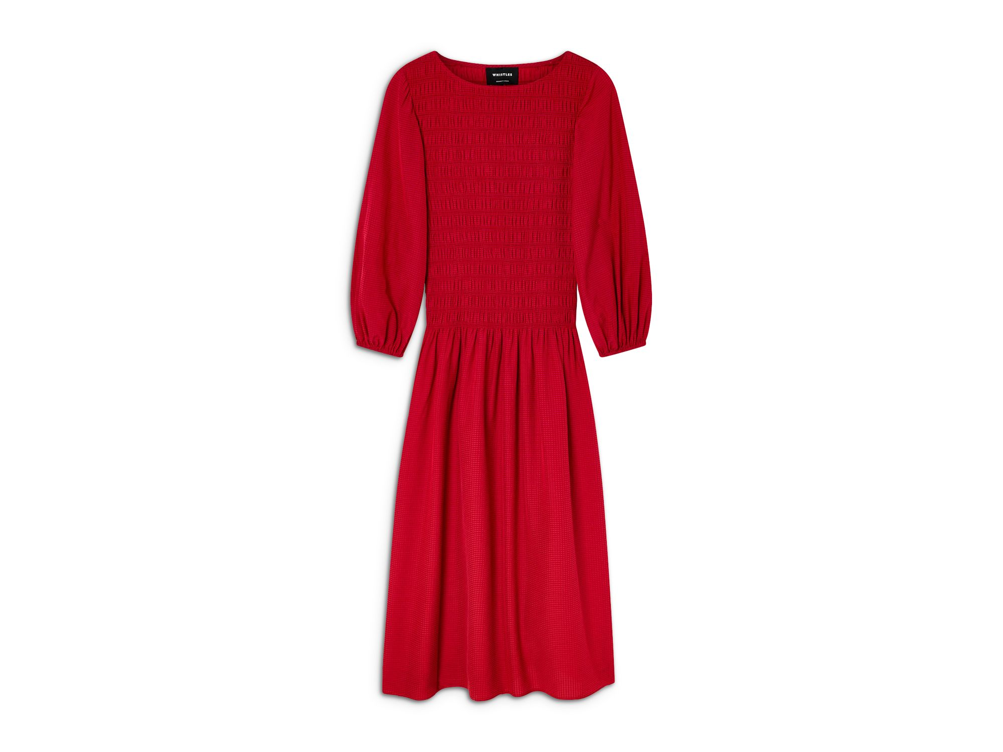Smocked Bodice Midi Dress — Image 4