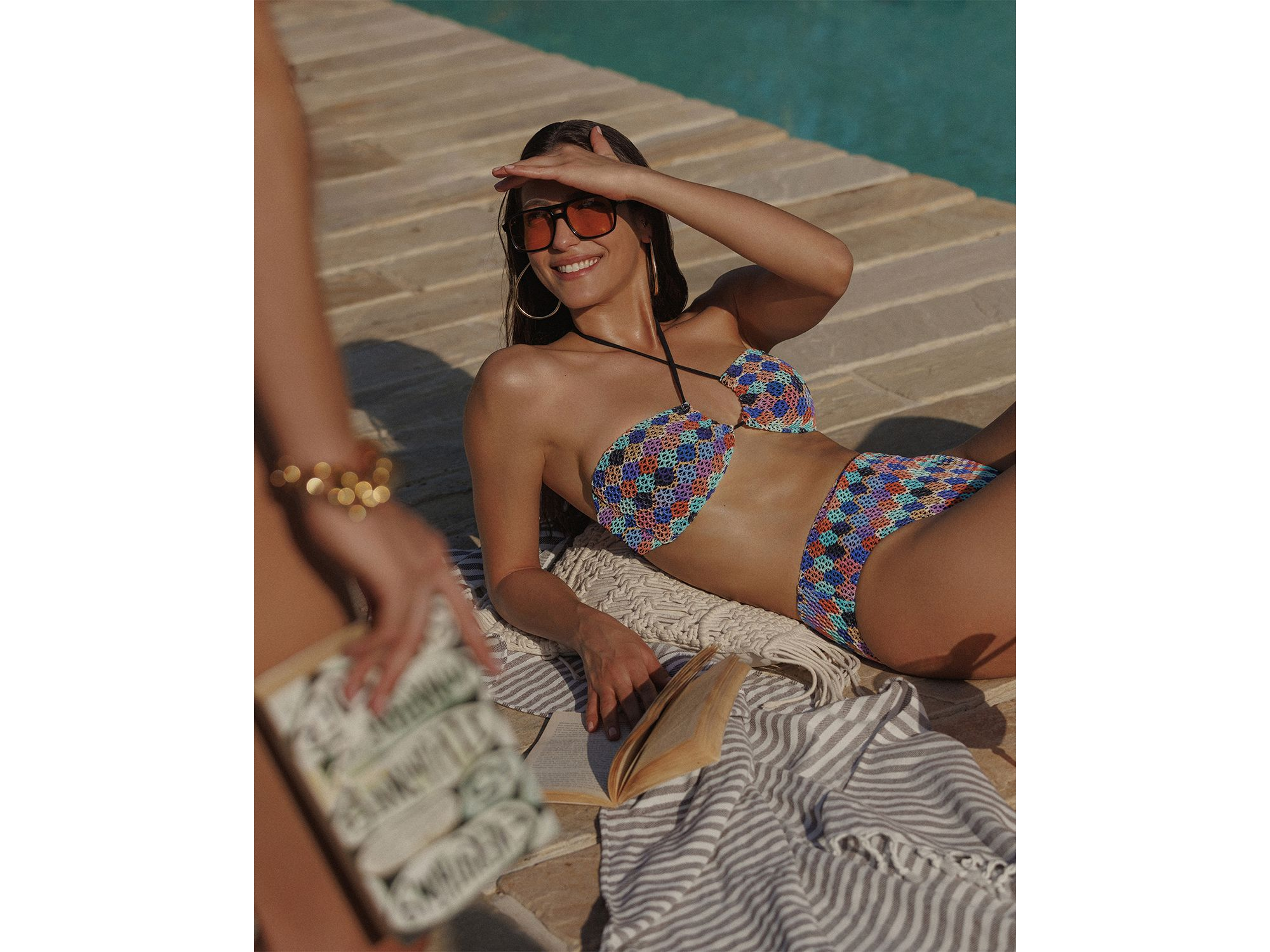 Retro Riviera High Waist Bikini Bottom — Image 3